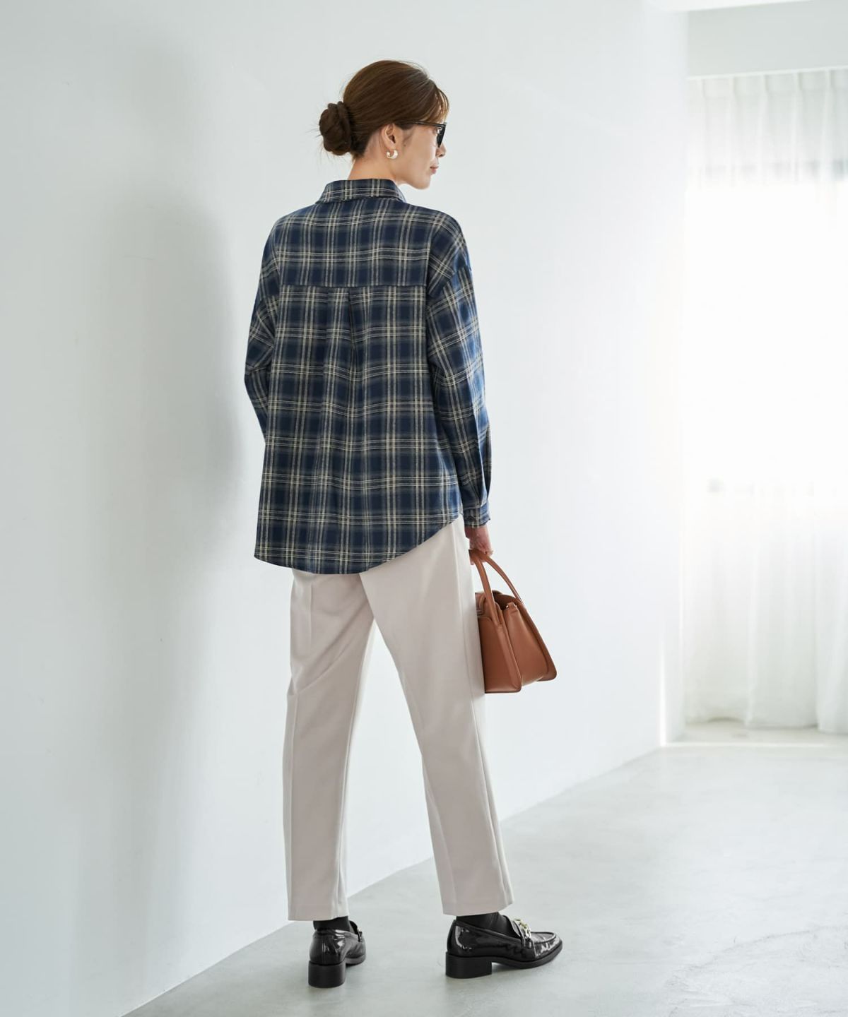 着用イメージ 167cm ダークブルー