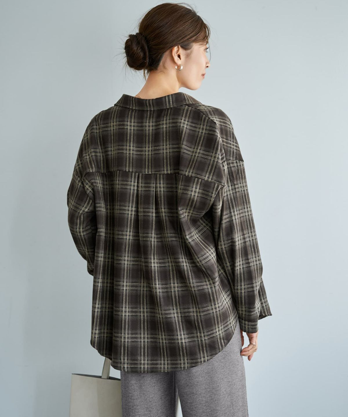 着用イメージ 167cm ブラウン