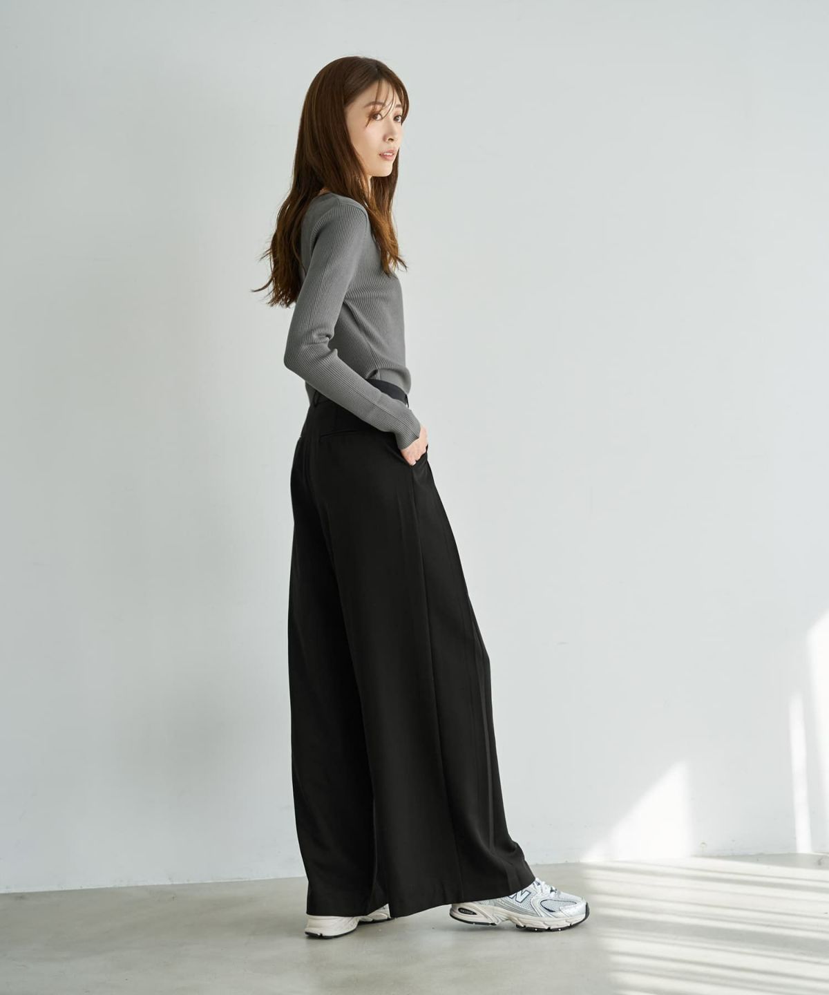 着用イメージ 167cm ブラック Sサイズ