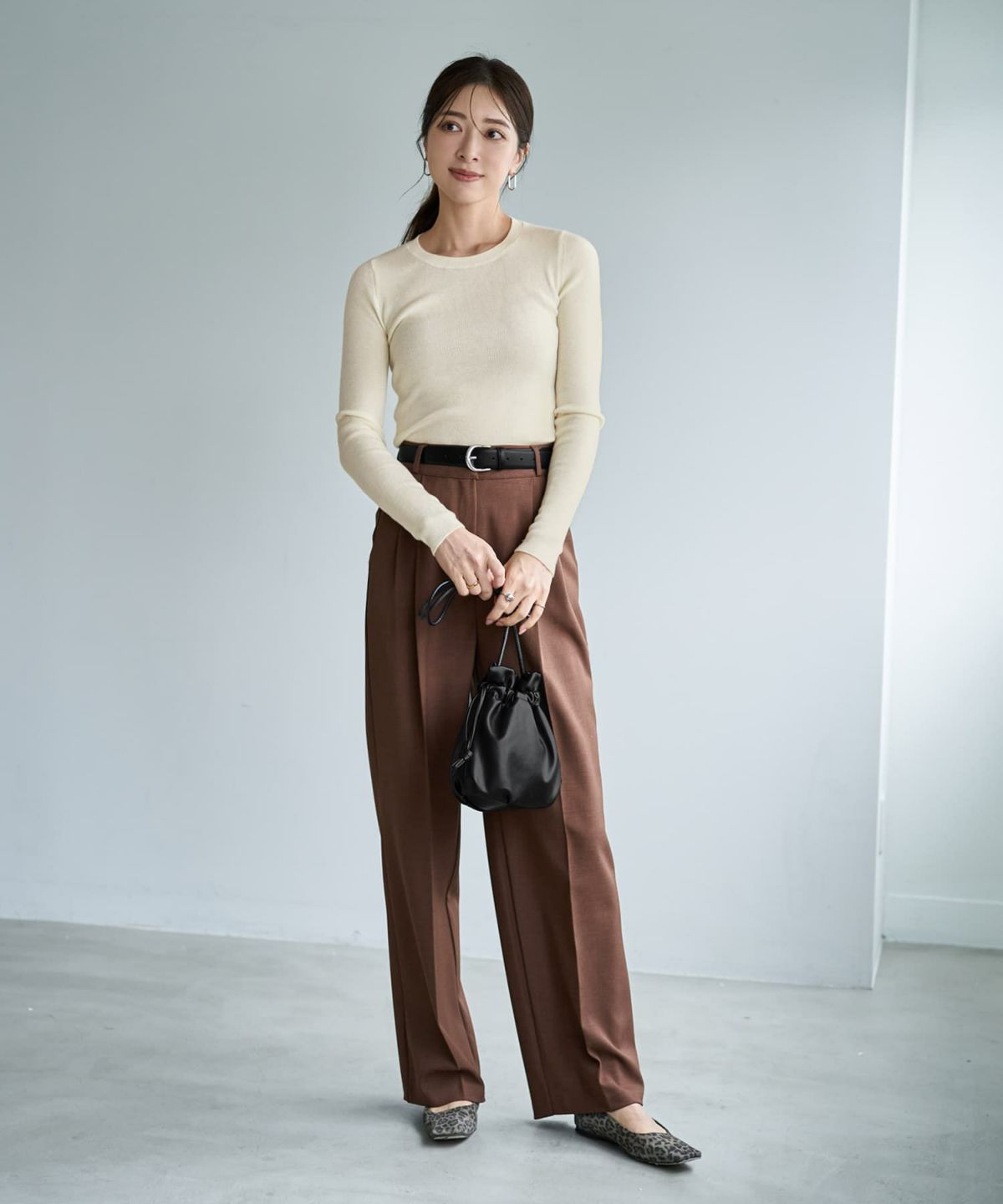 着用イメージ 167cm オフホワイト