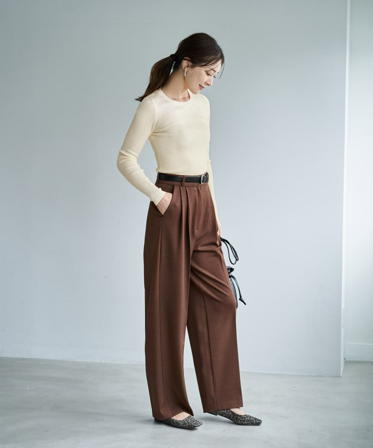 着用イメージ 167cm オフホワイト