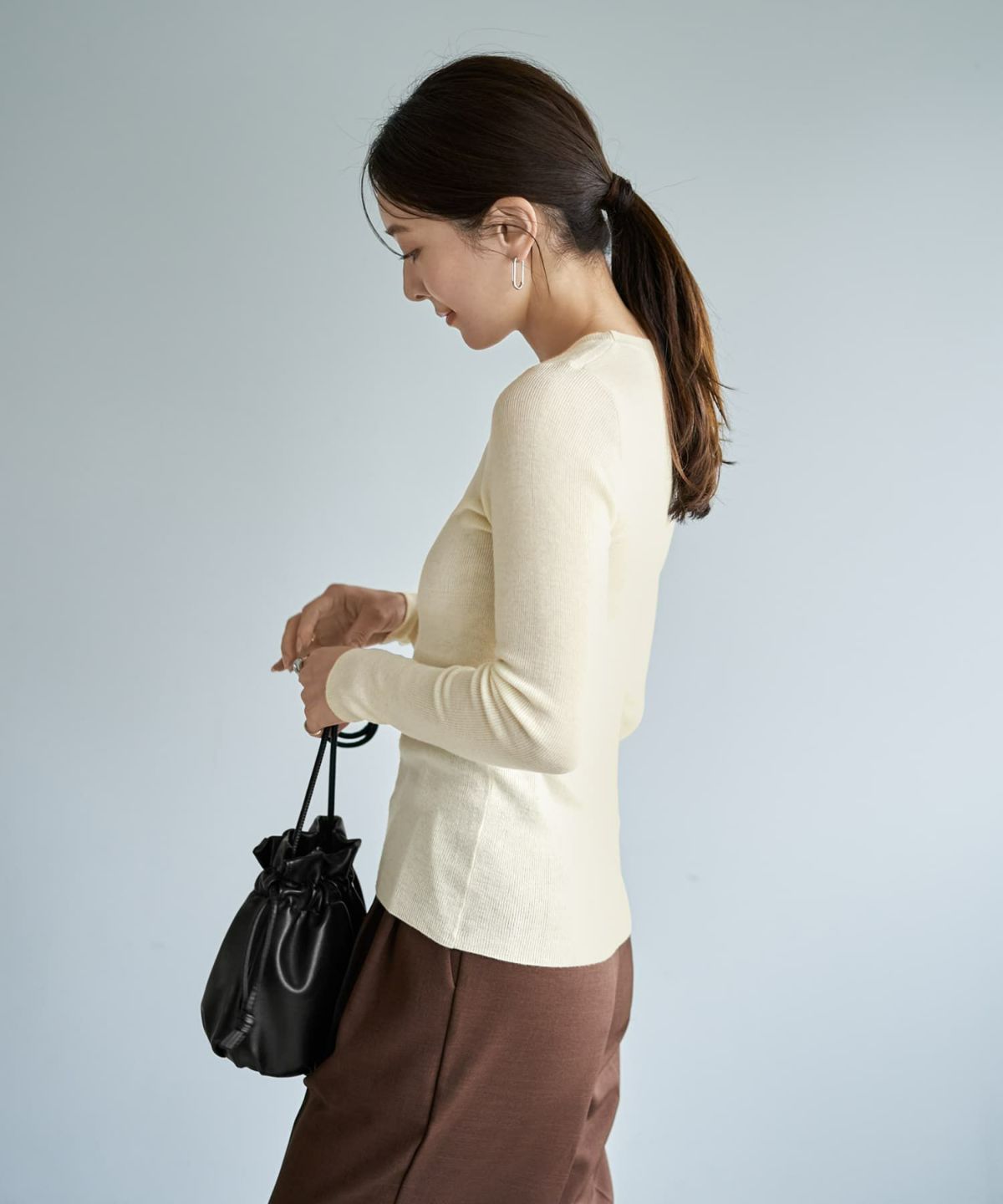 着用イメージ 167cm オフホワイト