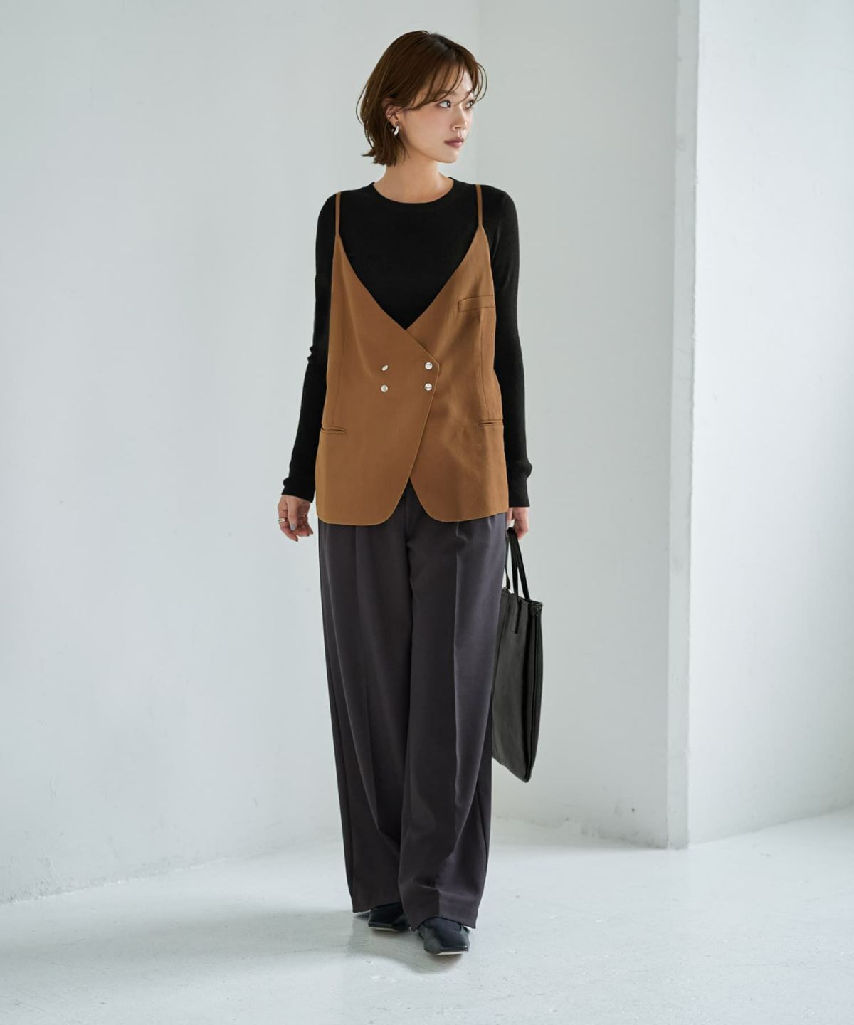 着用イメージ 167cm ブラック