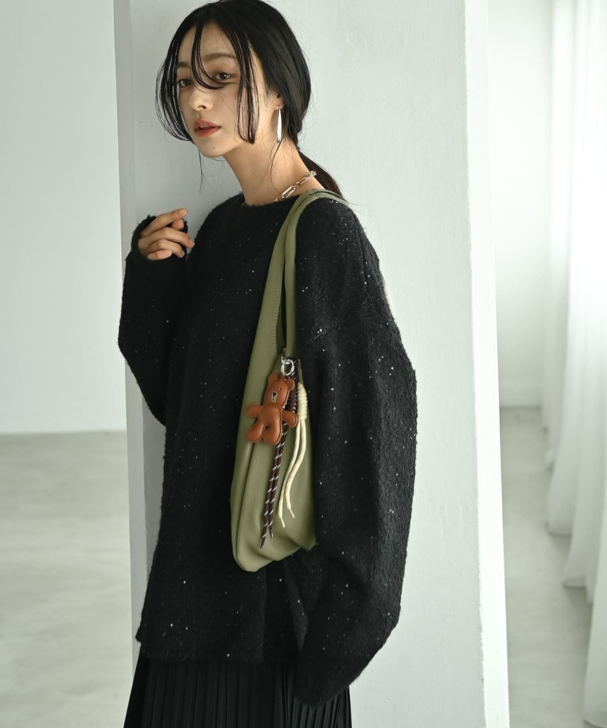 着用イメージ 170cm ブラウン