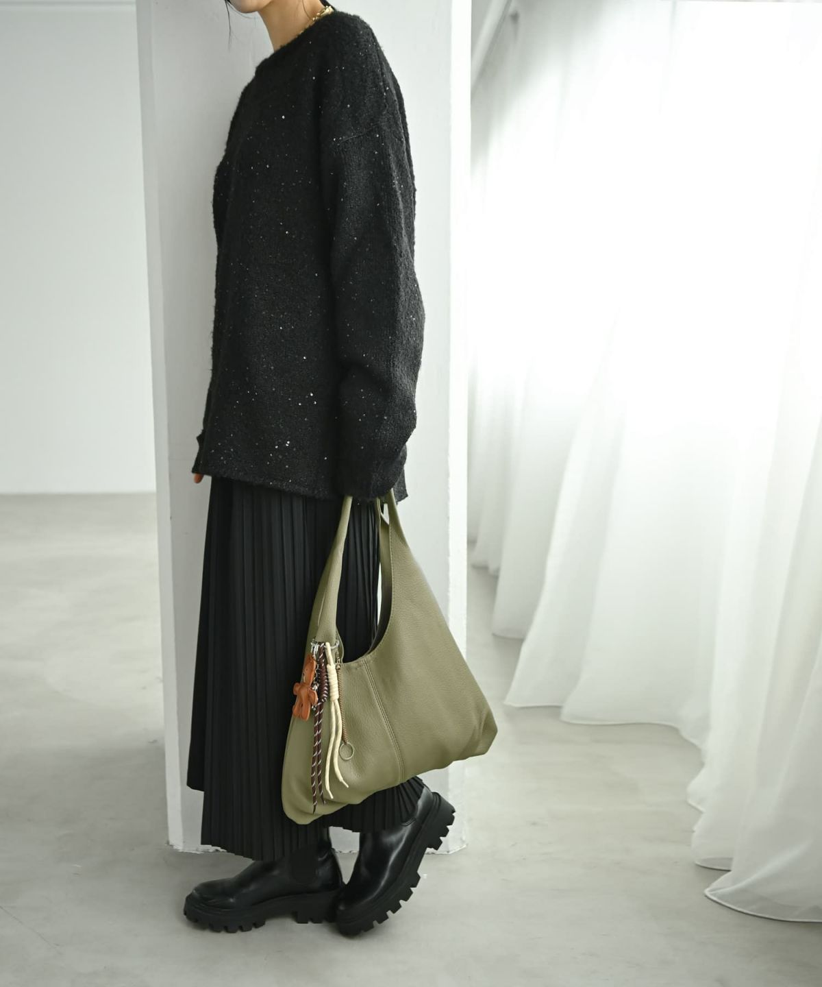 着用イメージ 170cm ブラウン