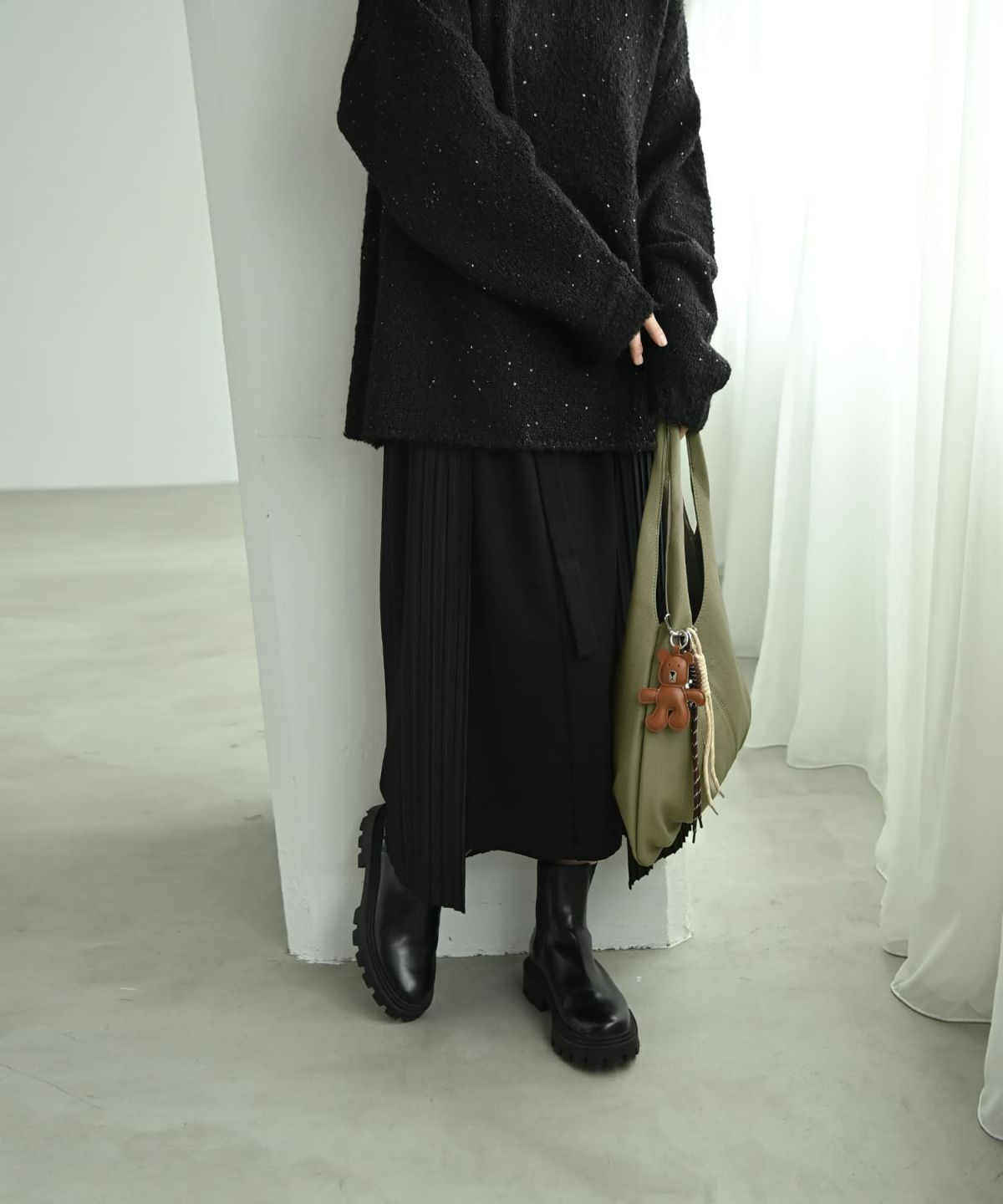 着用イメージ 170cm ブラウン