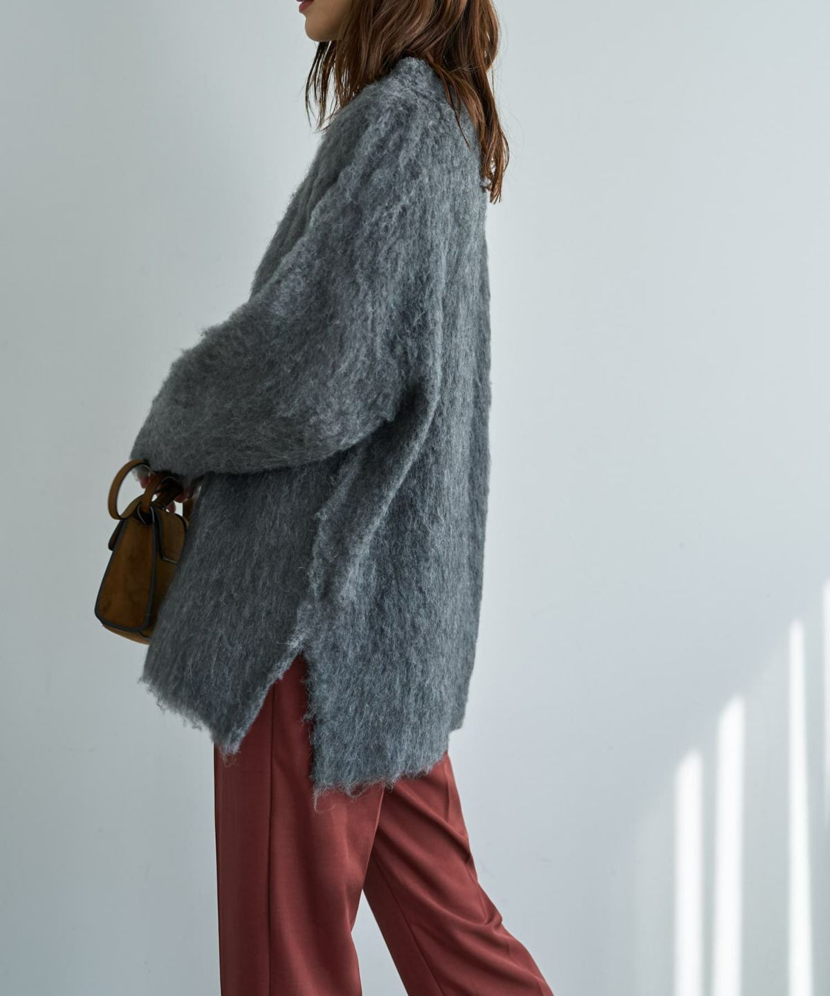 着用イメージ 166cm ダークグレー