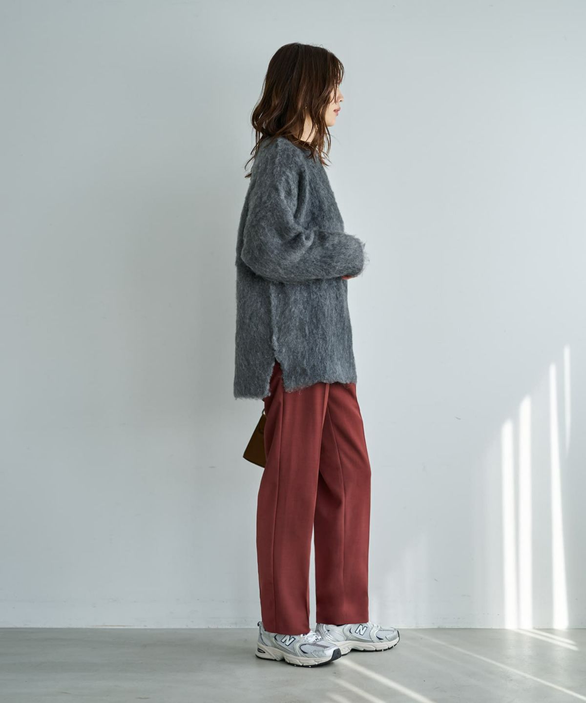 着用イメージ 166cm ダークグレー
