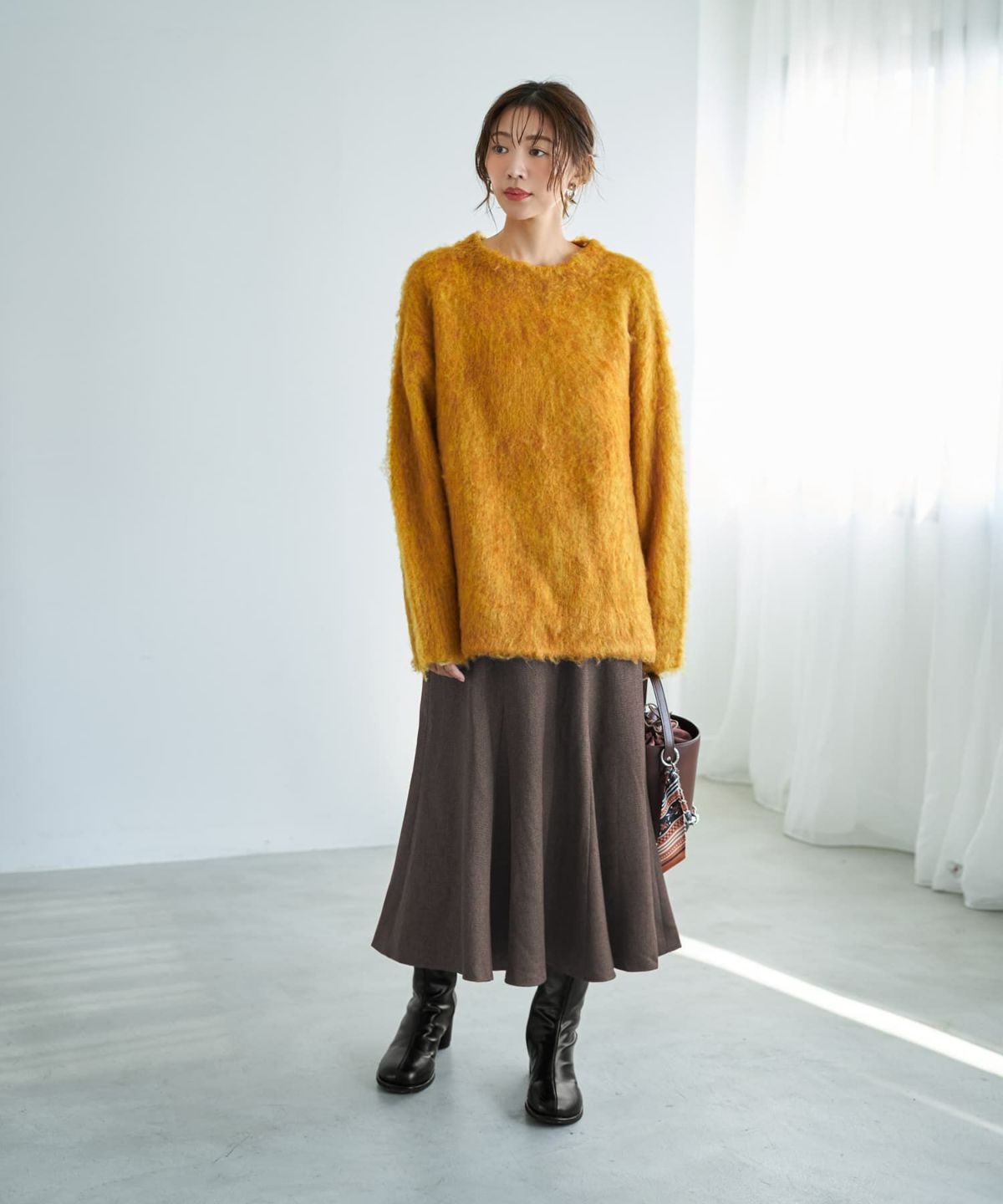 着用イメージ 166cm マンゴー