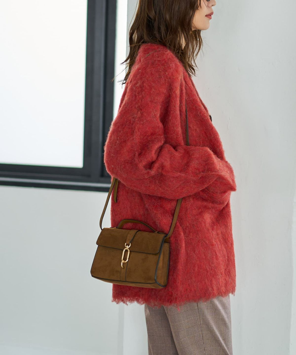 着用イメージ 166cm レッド