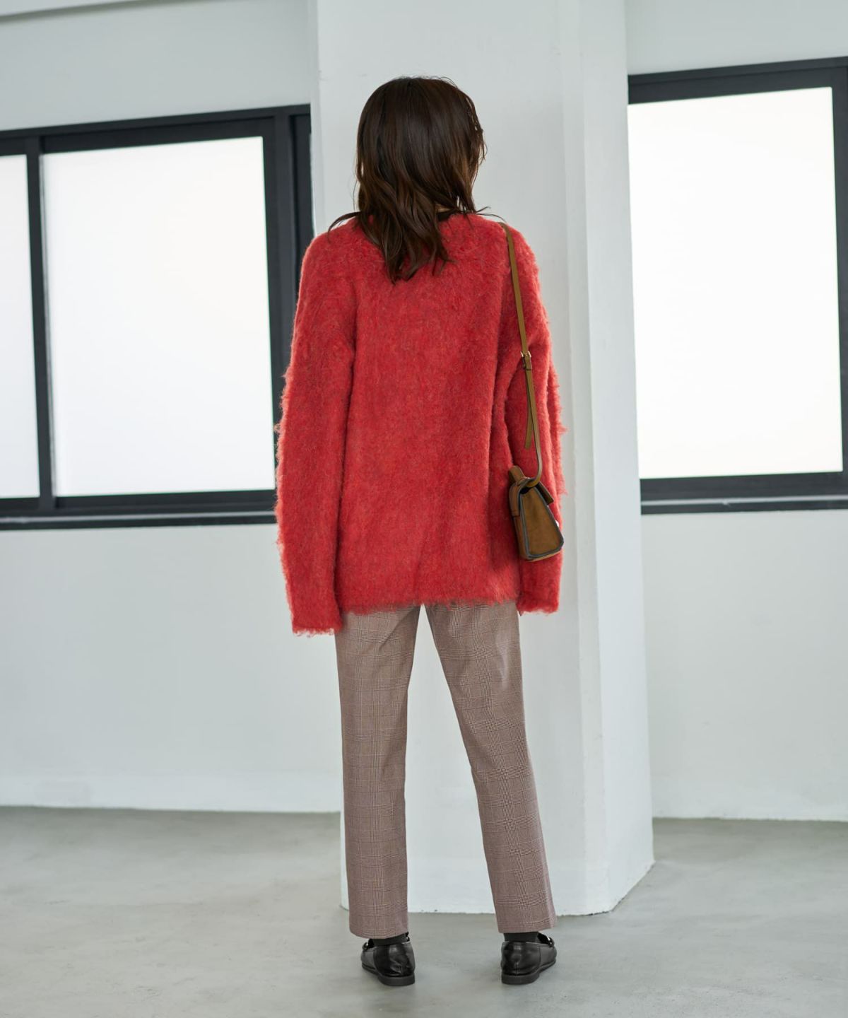 着用イメージ 166cm レッド