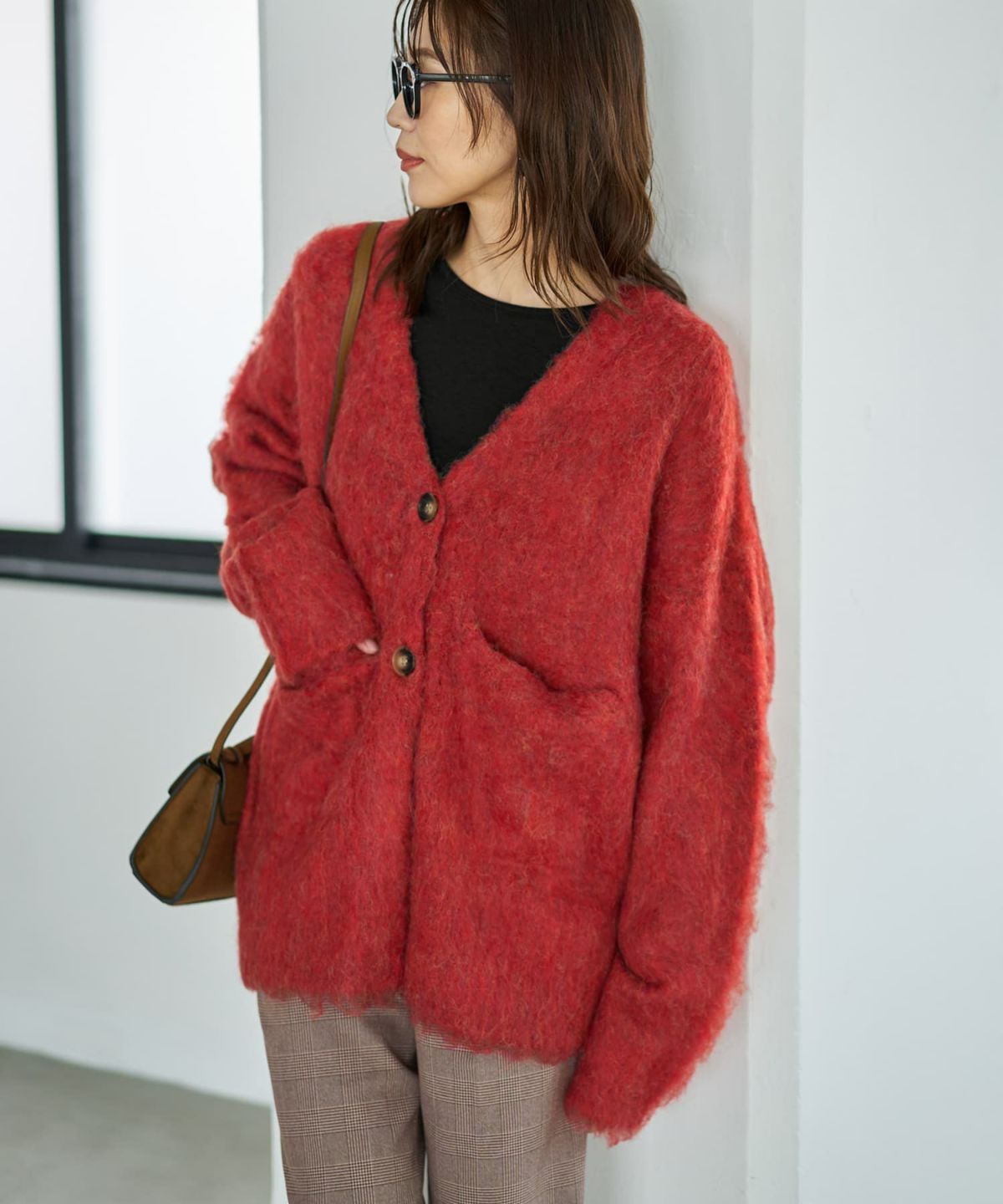 着用イメージ 166cm レッド