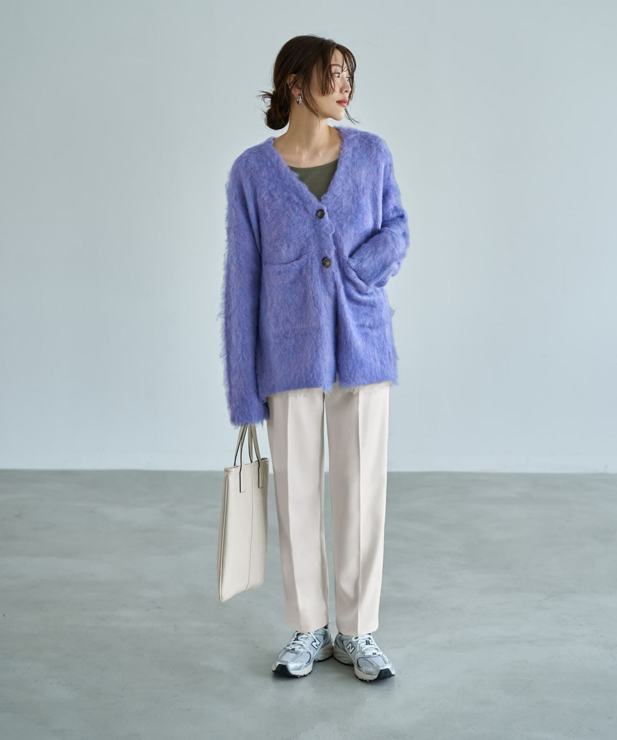 着用イメージ 166cm パープル