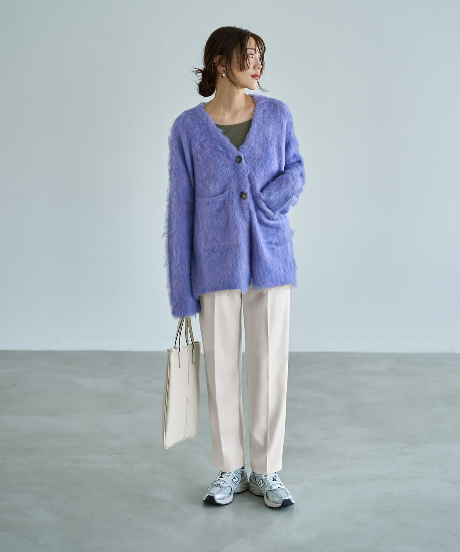 着用イメージ 166cm パープル