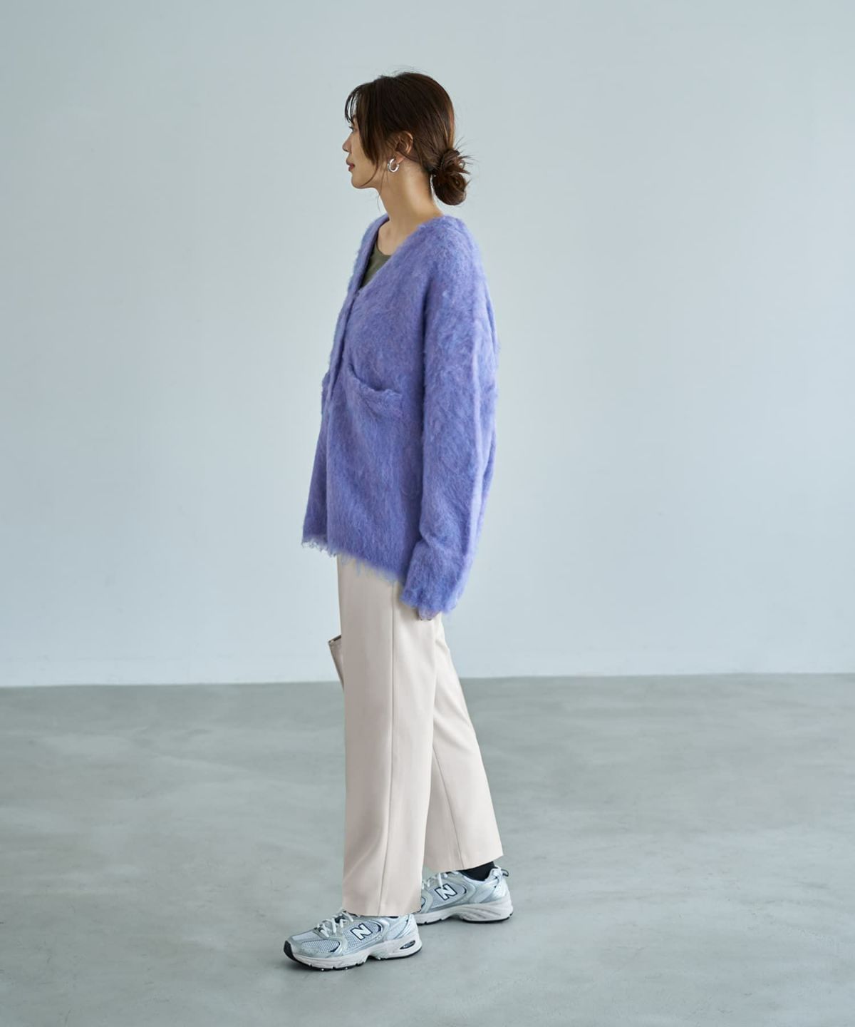 着用イメージ 166cm パープル