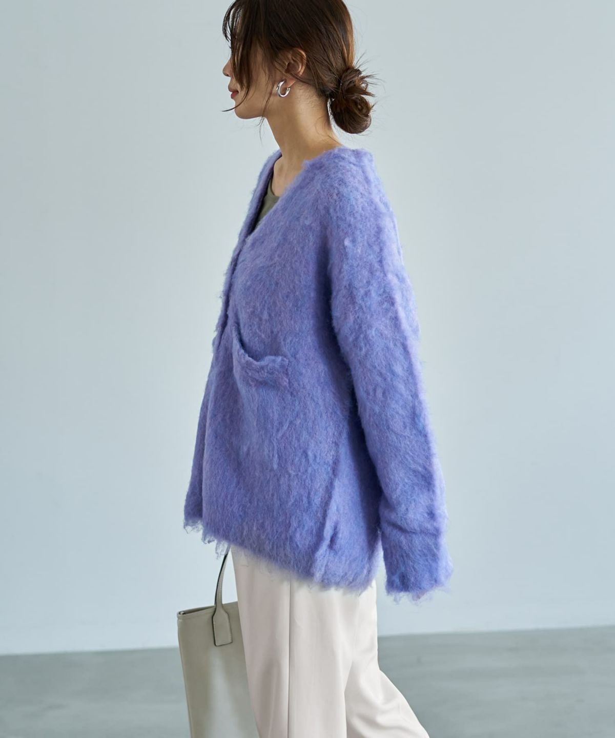 着用イメージ 166cm パープル