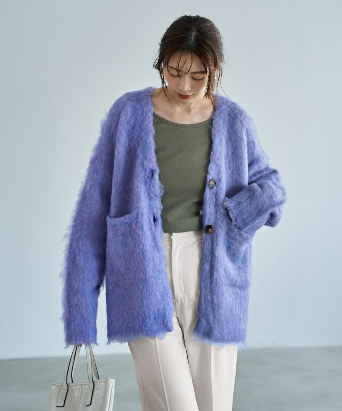 着用イメージ 166cm パープル