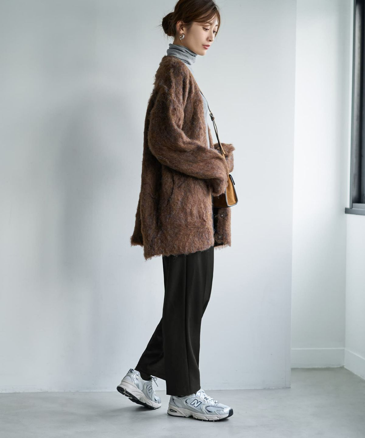 着用イメージ 167cm ブラウン