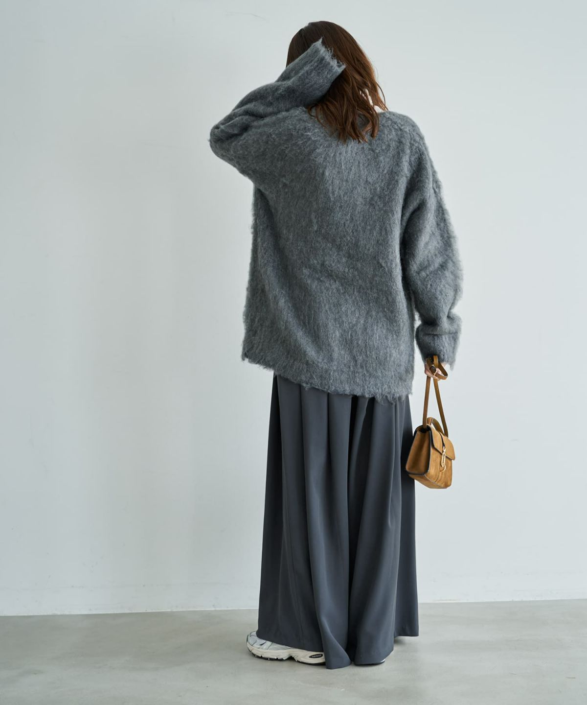 着用イメージ 166cm ダークグレー