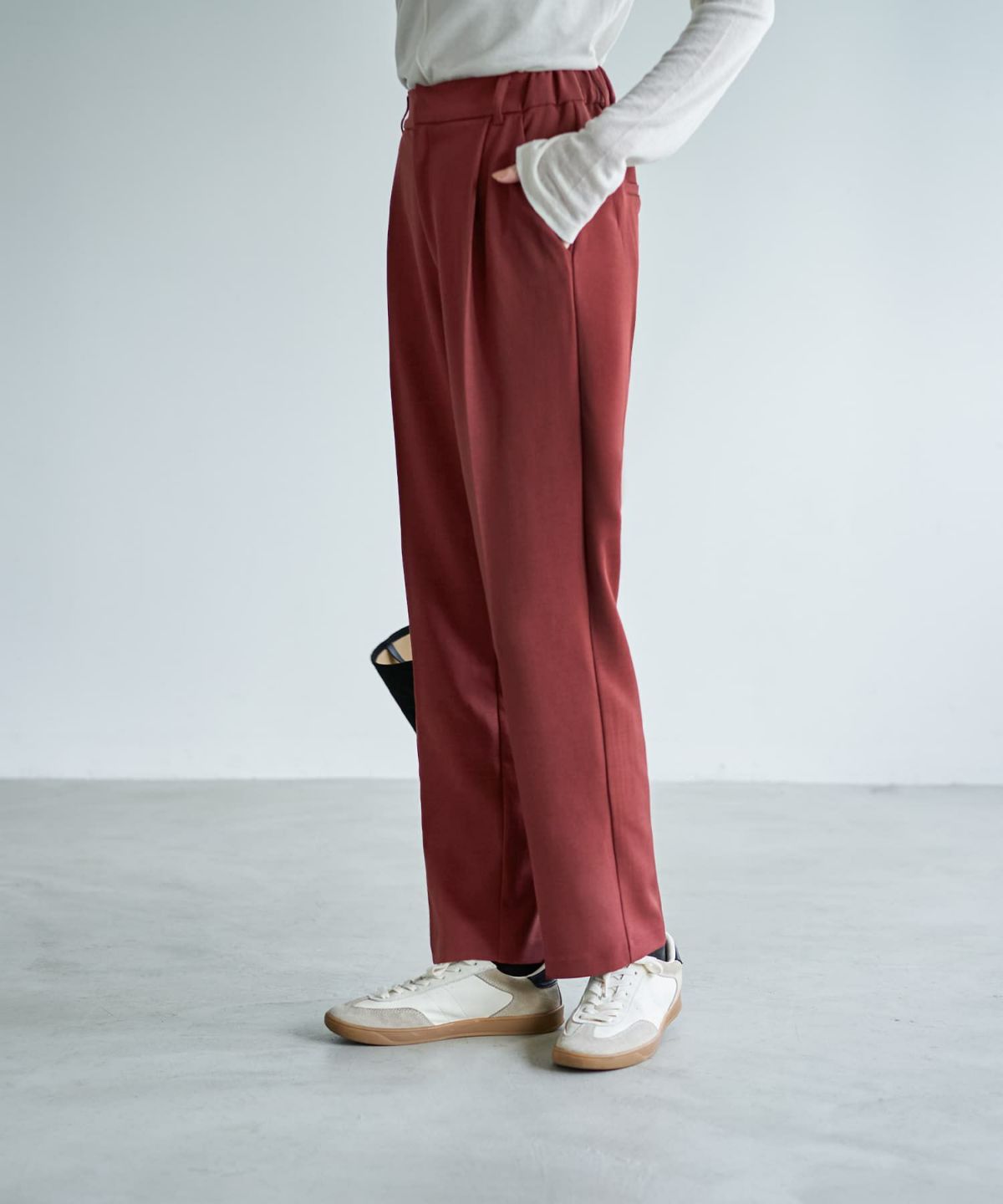 着用イメージ 167cm バーガンディ Sサイズ