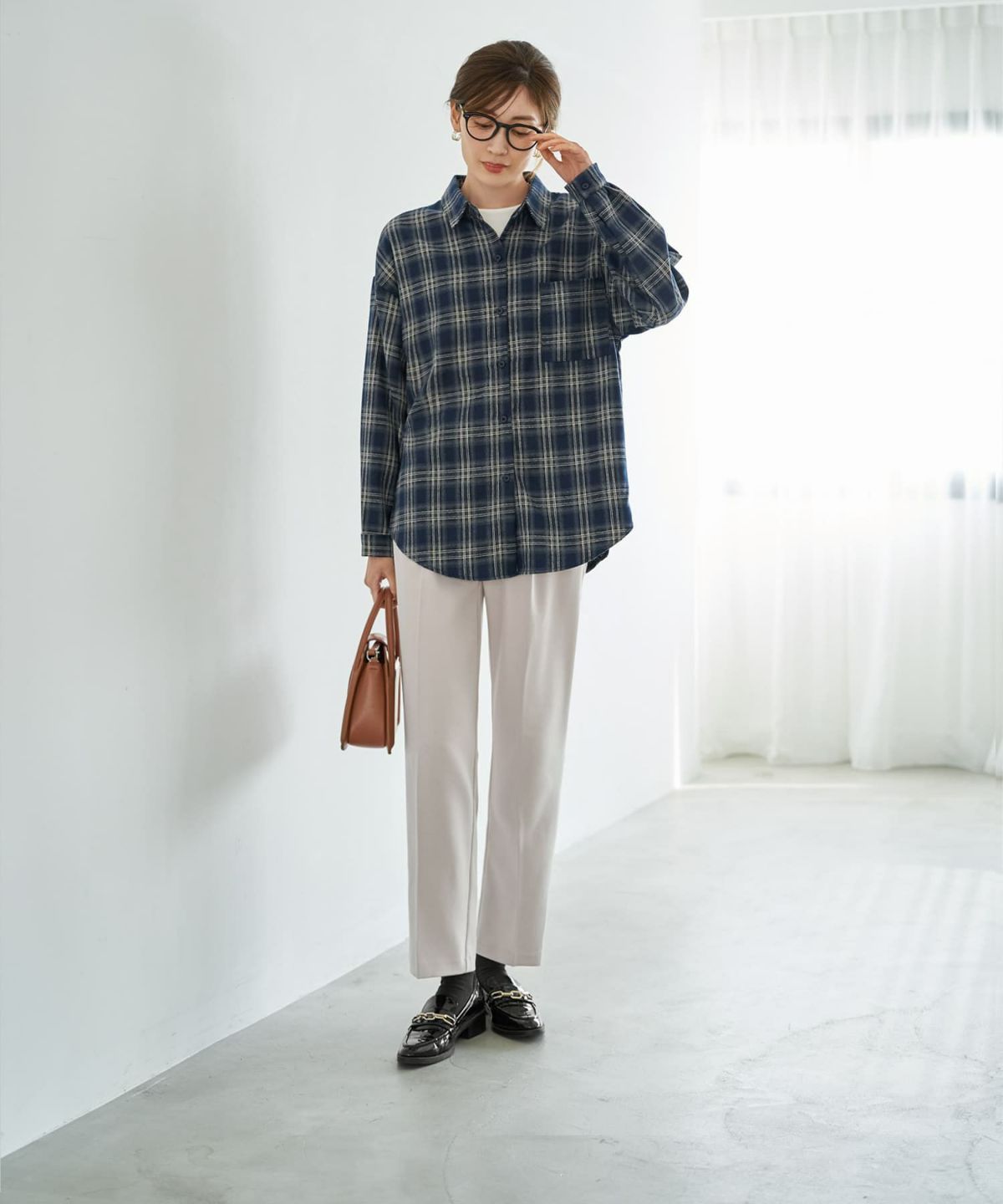 着用イメージ 167cm グレージュ Sサイズ