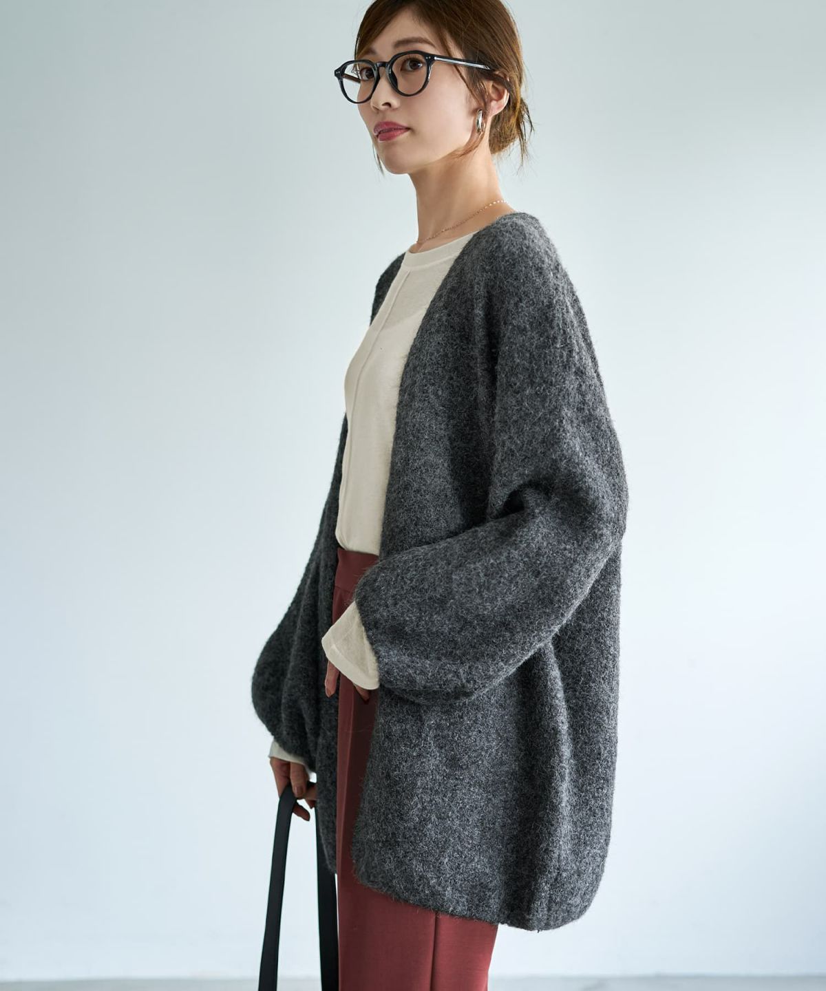 着用イメージ 167cm チャコール