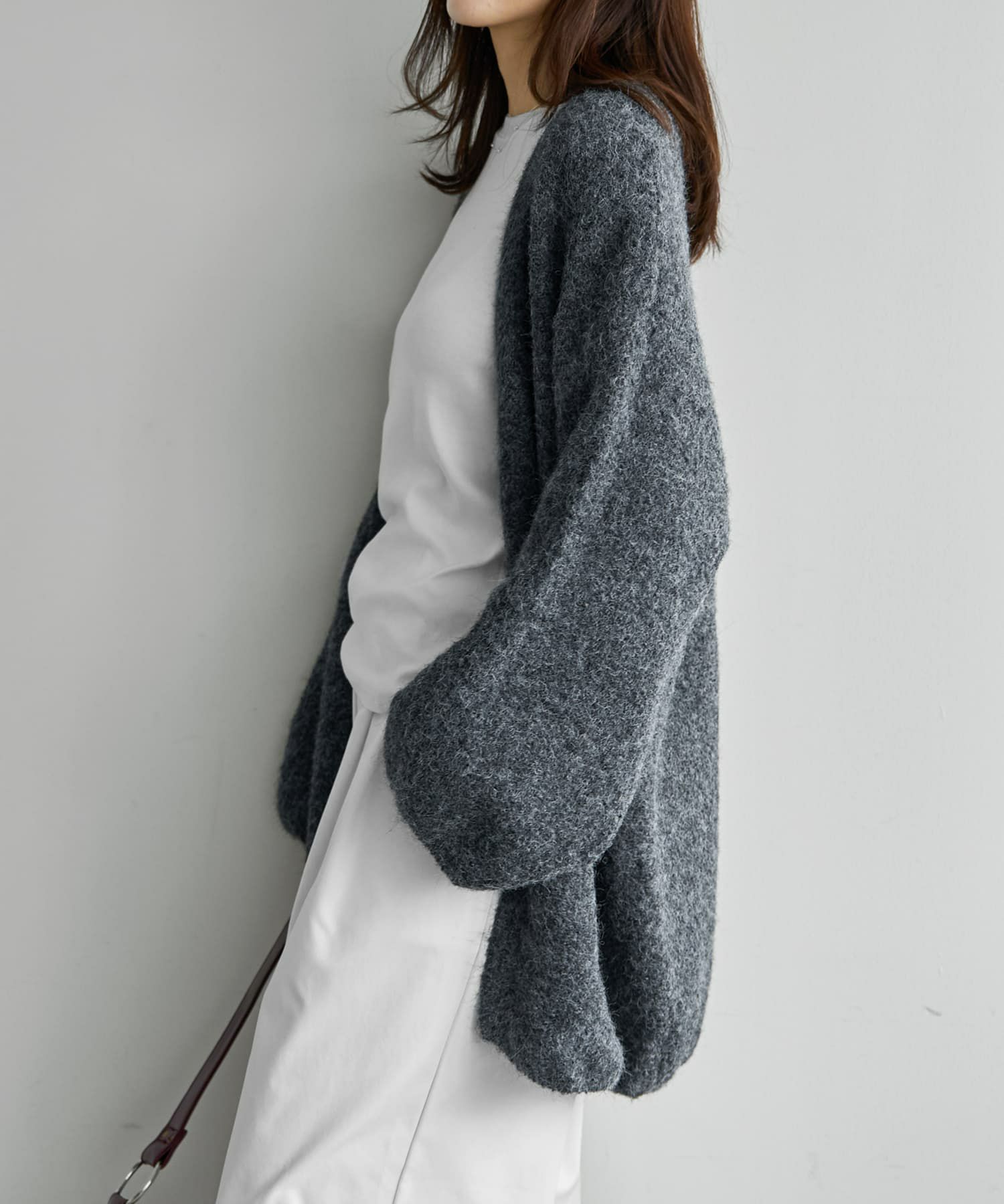 着用イメージ 167cm チャコール