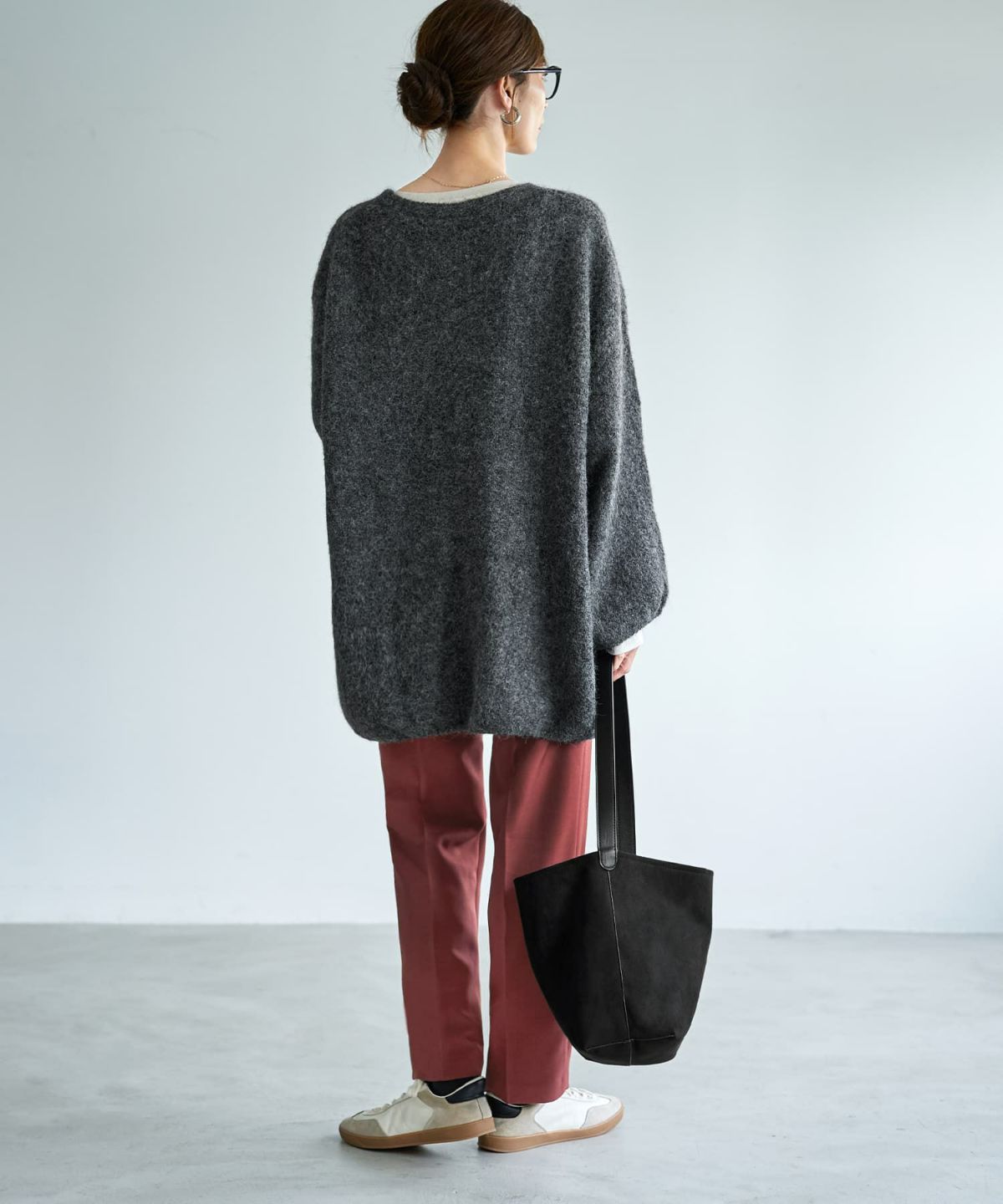 着用イメージ 167cm チャコール