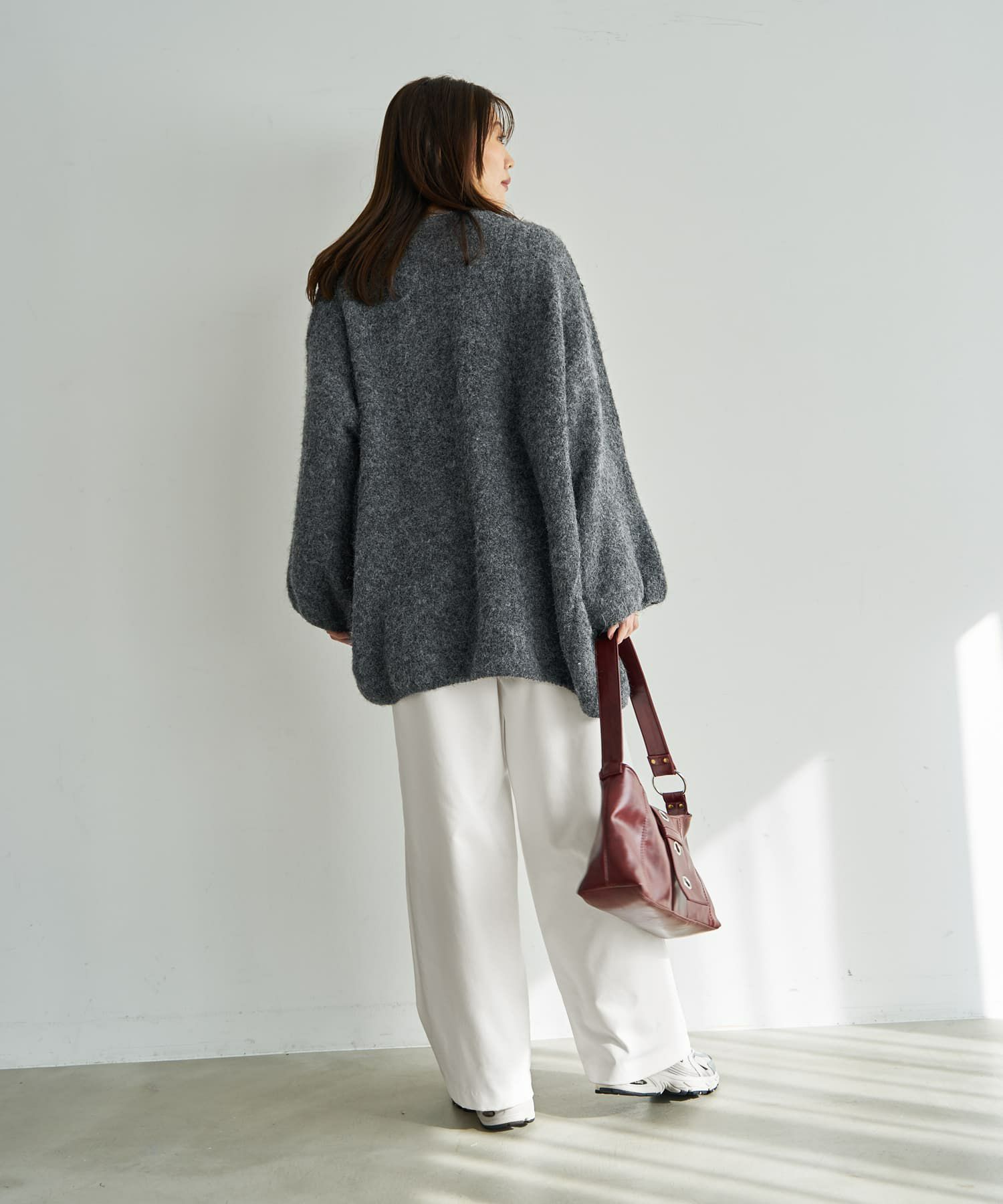 着用イメージ 167cm チャコール