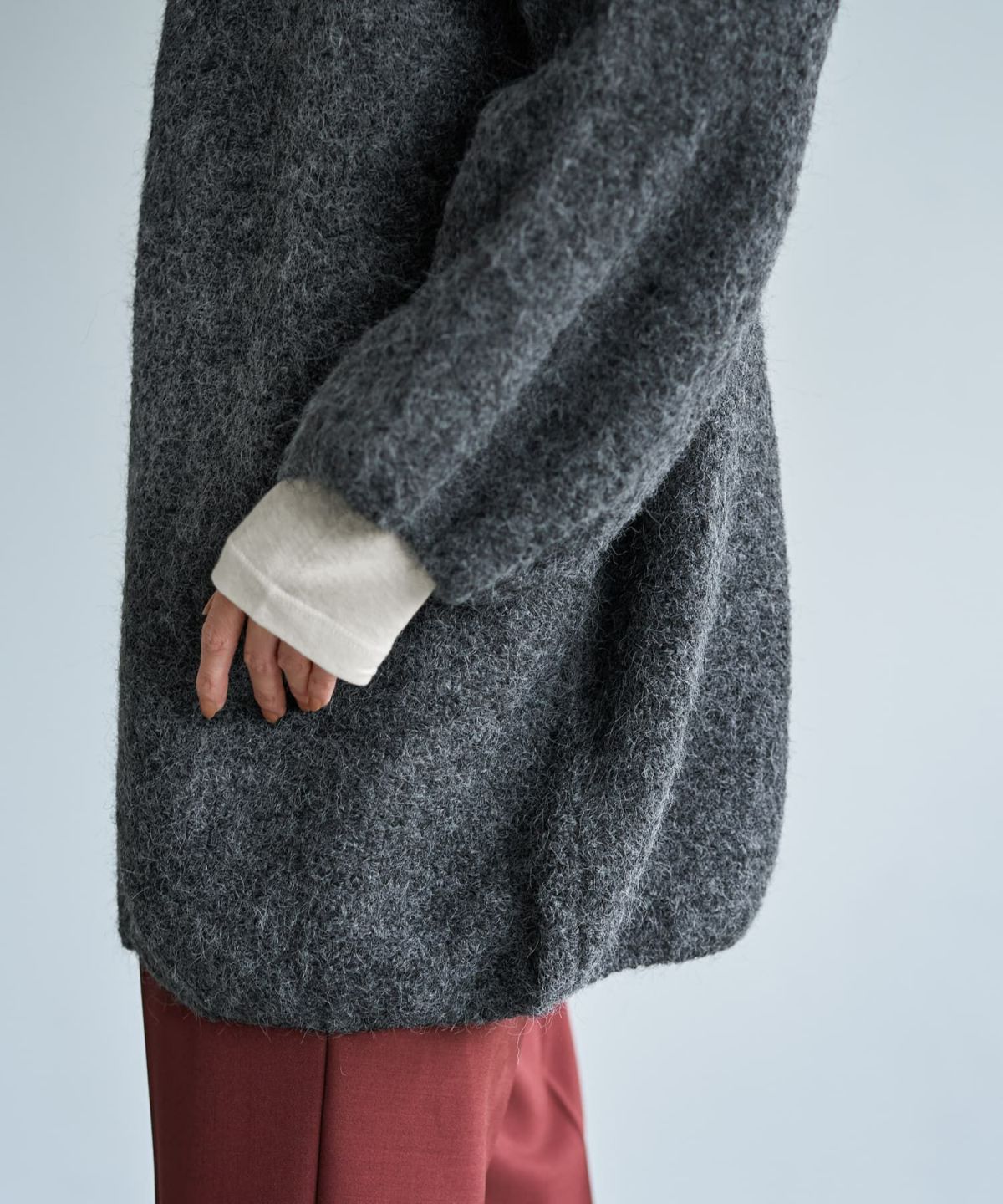 着用イメージ 167cm チャコール