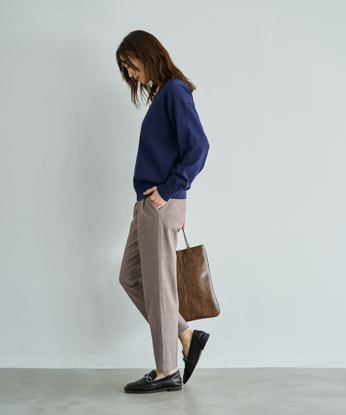 着用イメージ 166cm コバルトブルー