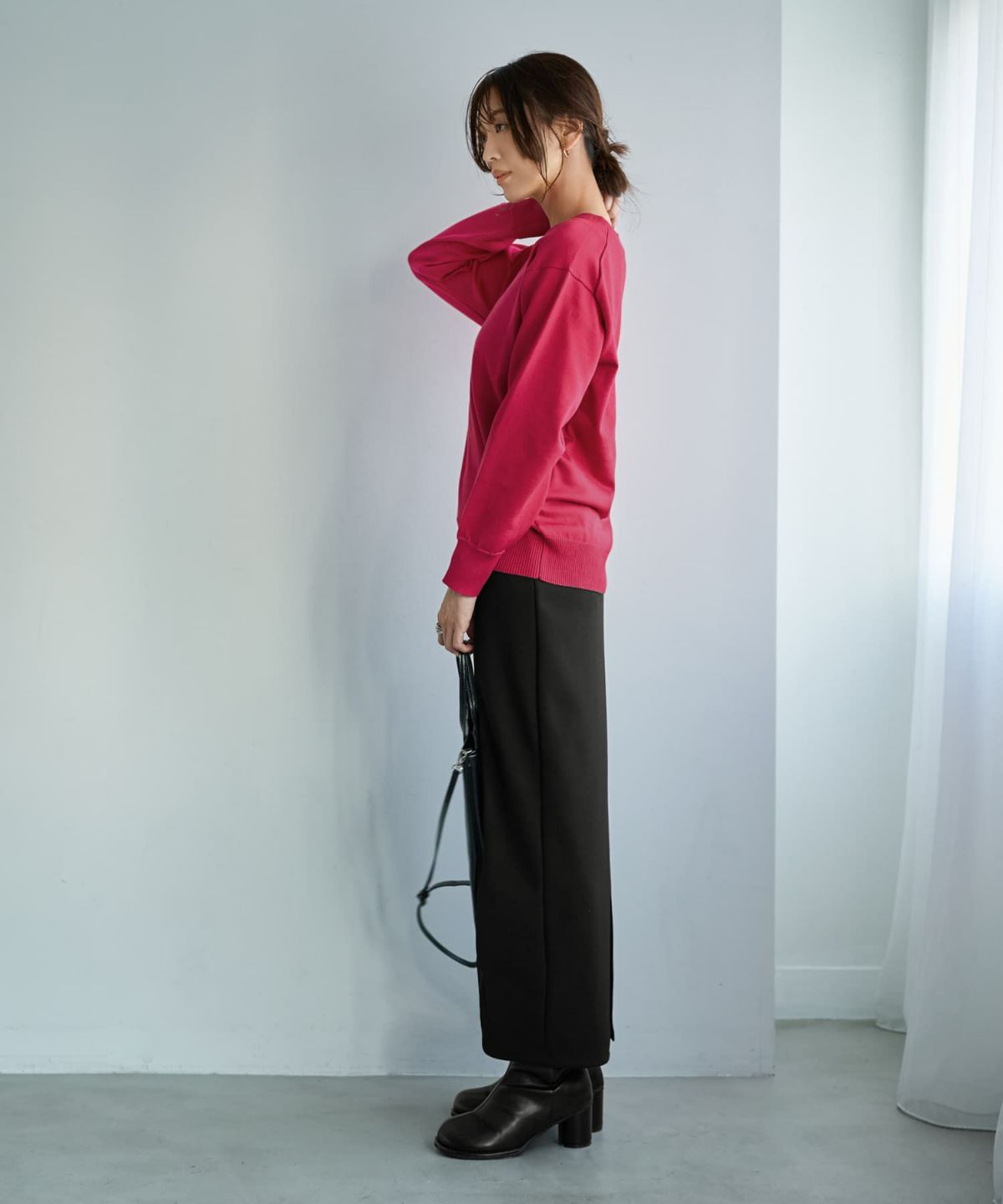 着用イメージ 166cm マゼンタ