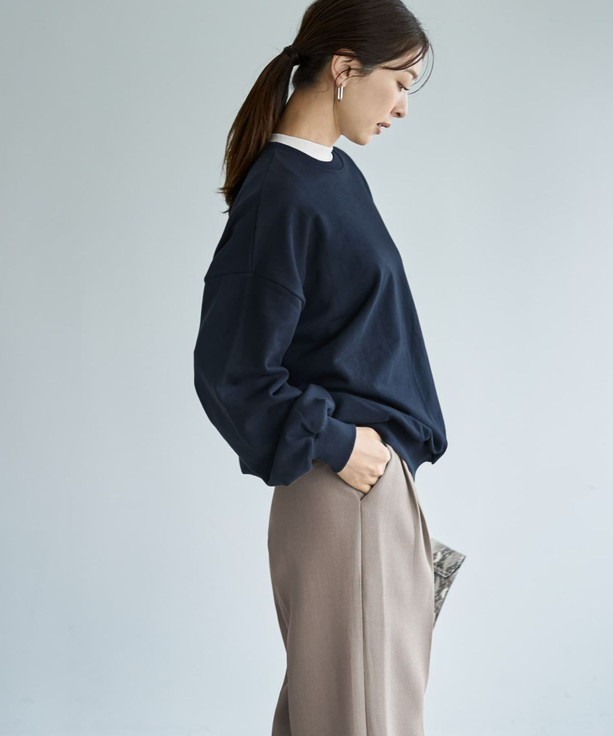 着用イメージ 166cm ネイビー