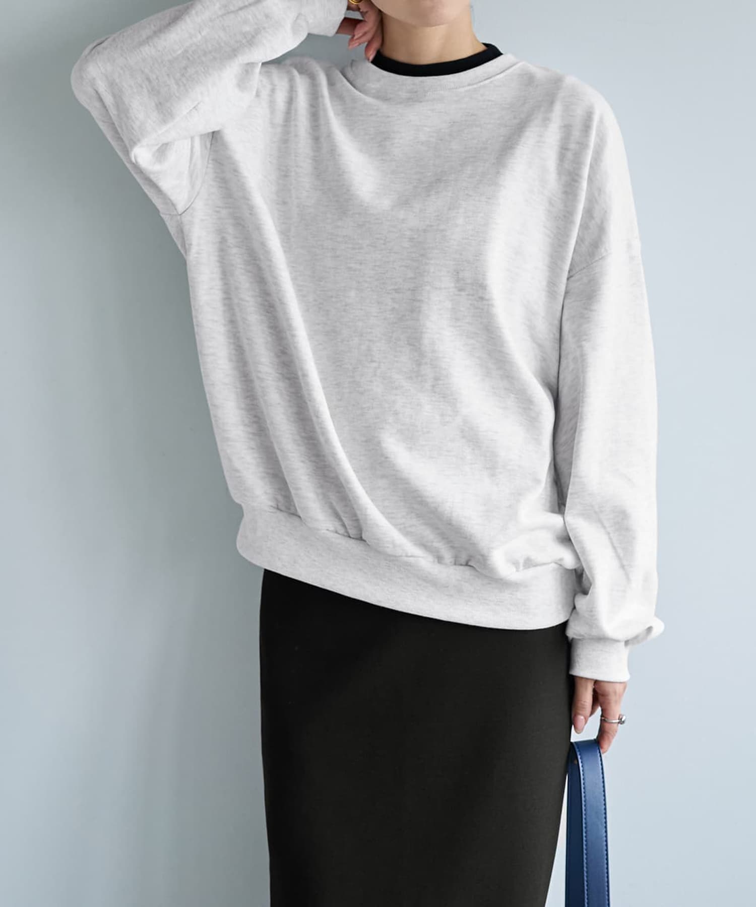 着用イメージ 166cm ネイビー
