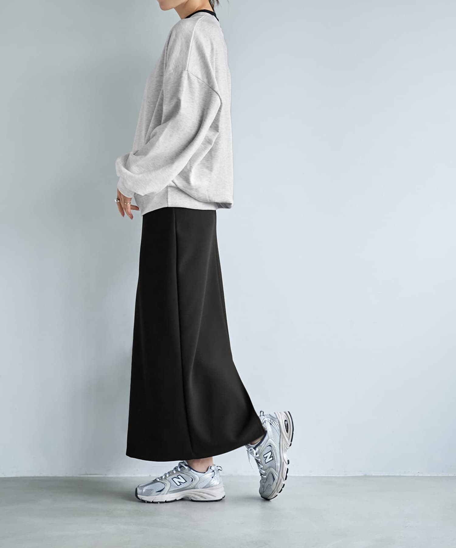 着用イメージ 166cm ネイビー