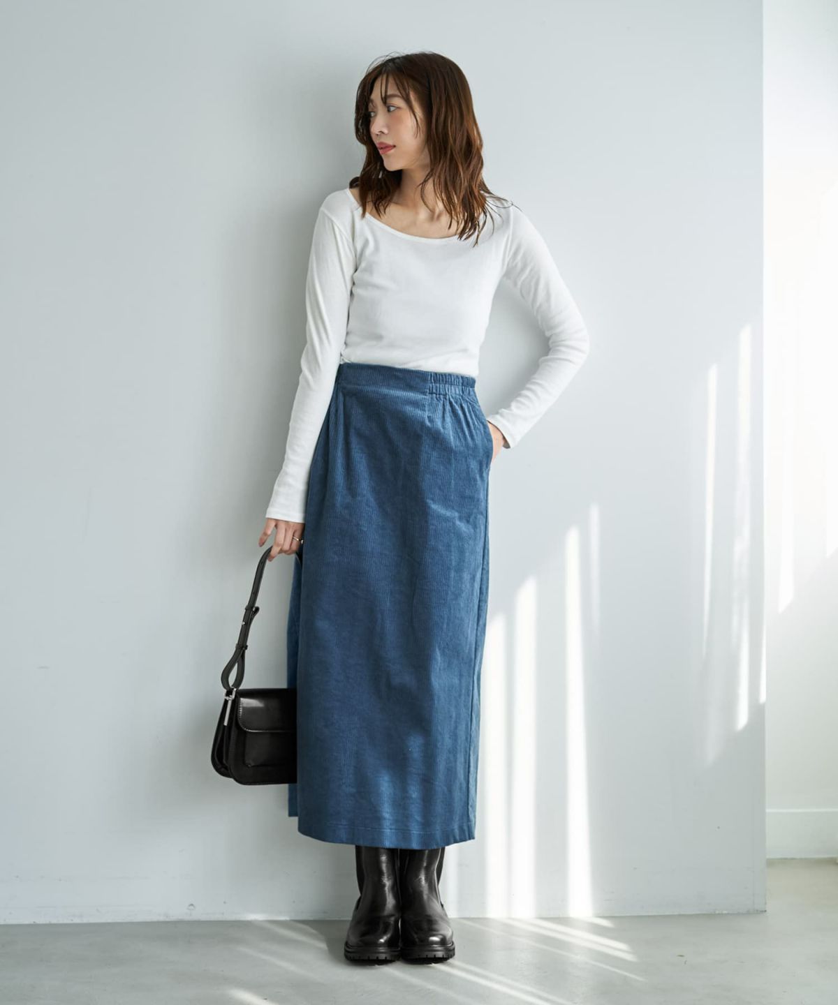 着用イメージ 166cm ブルー