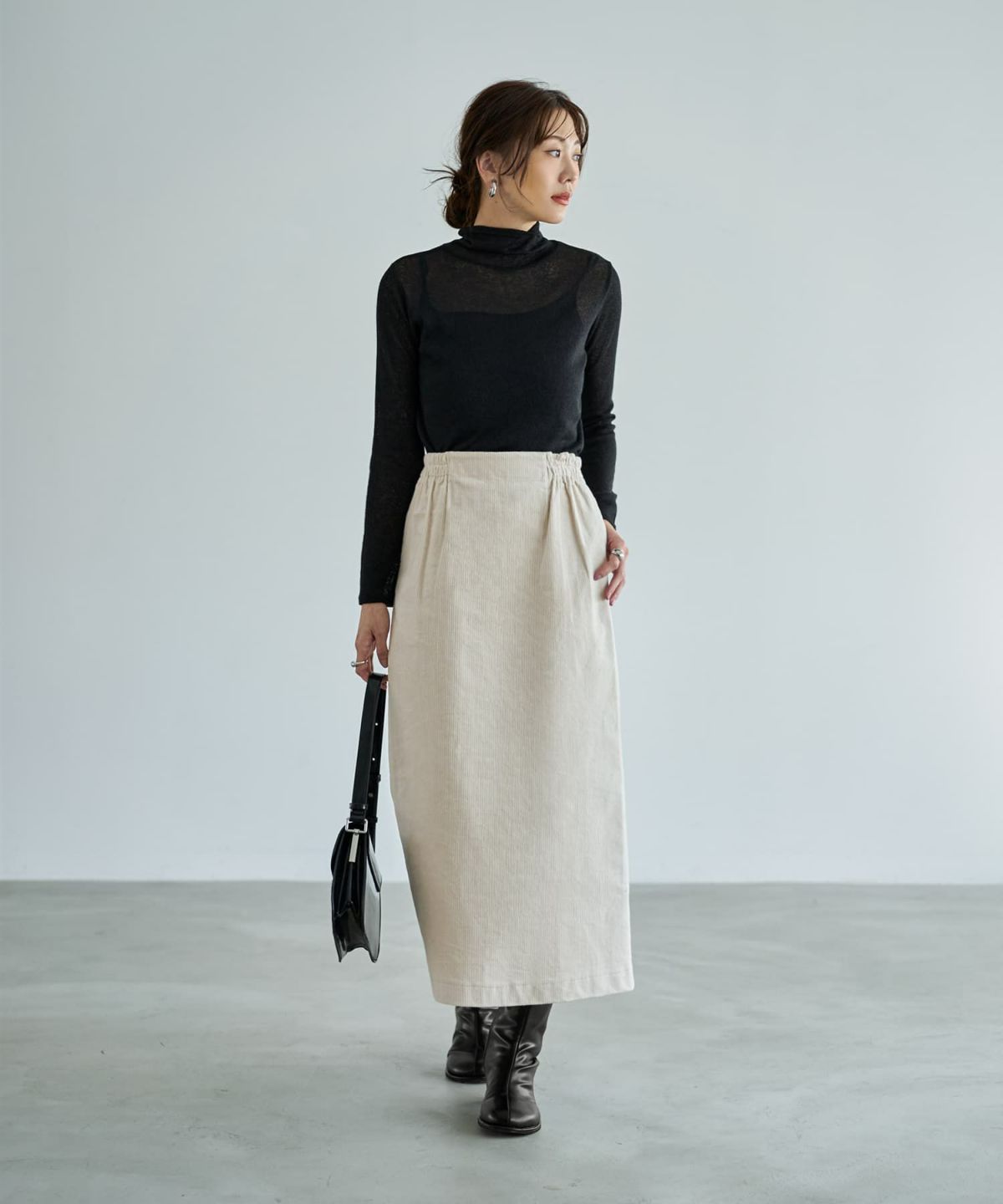 着用イメージ 166cm エクリュ