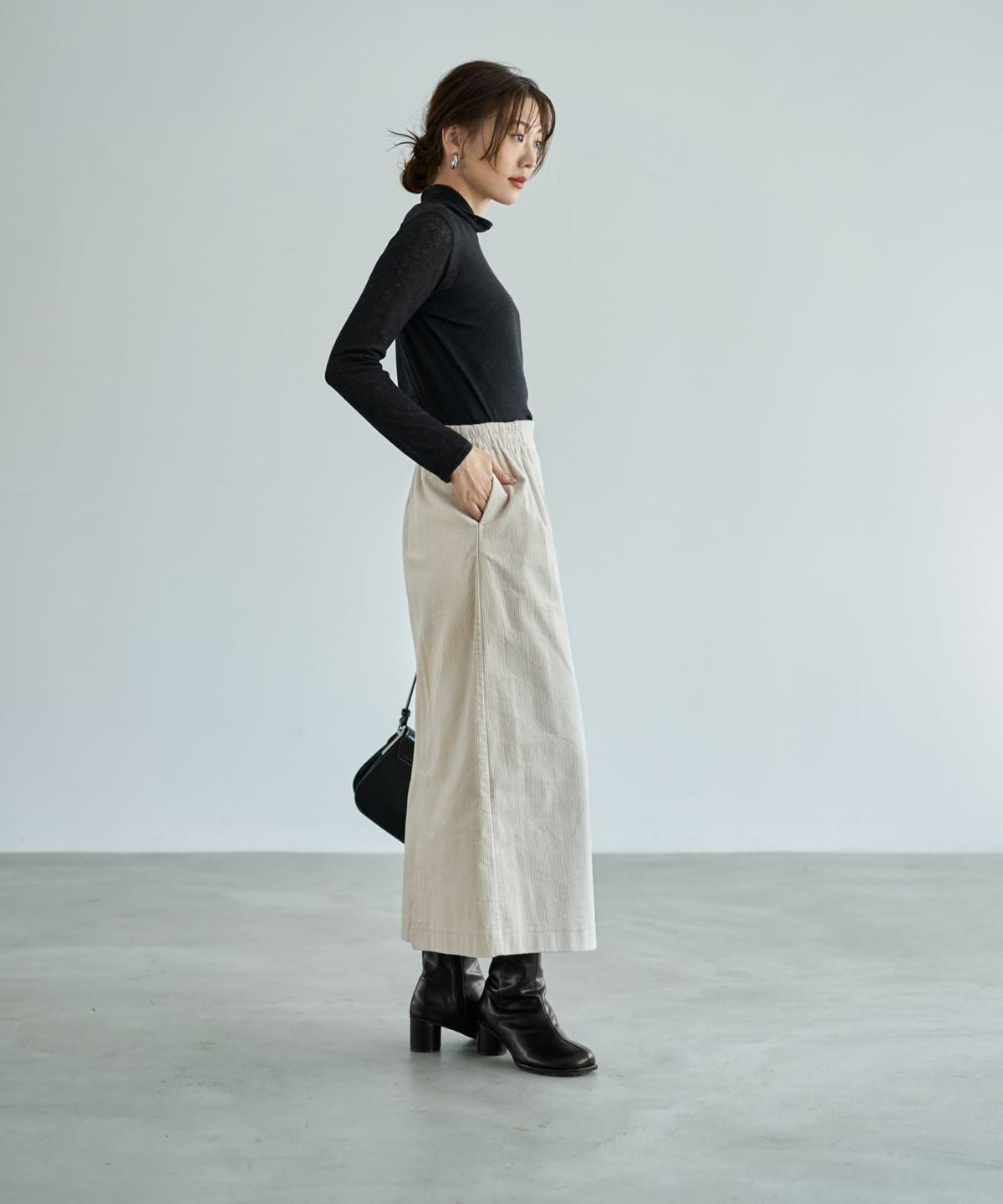 着用イメージ 166cm エクリュ