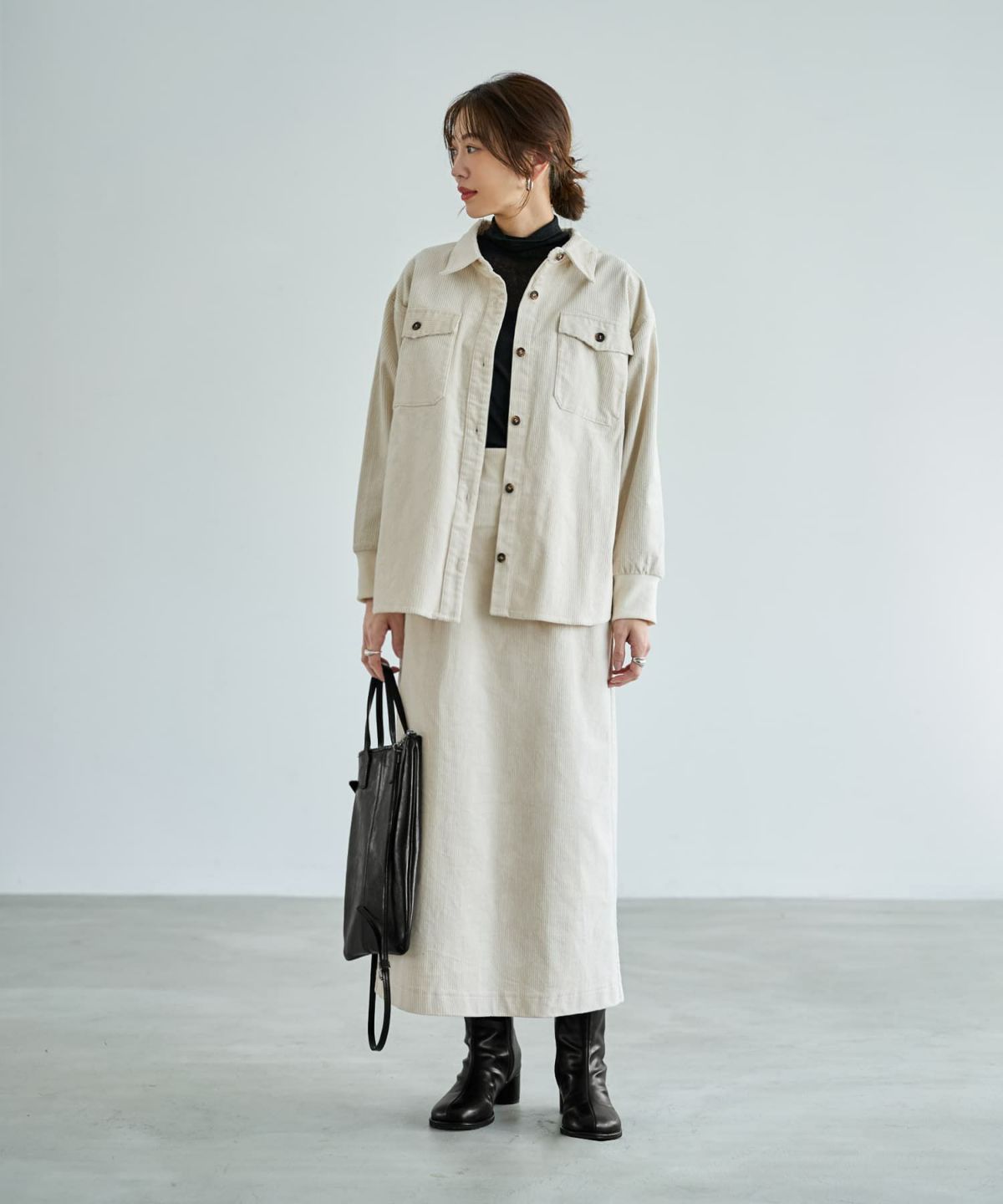 着用イメージ 166cm エクリュ