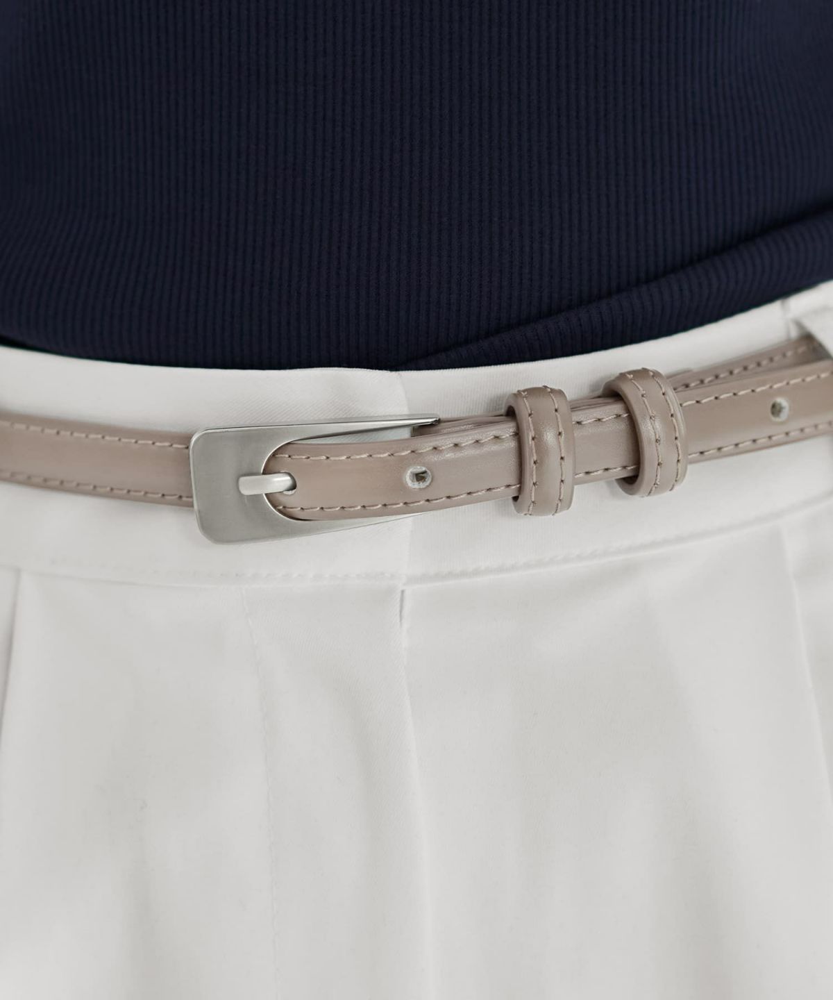 ミニマルスリムリアルレザーベルト