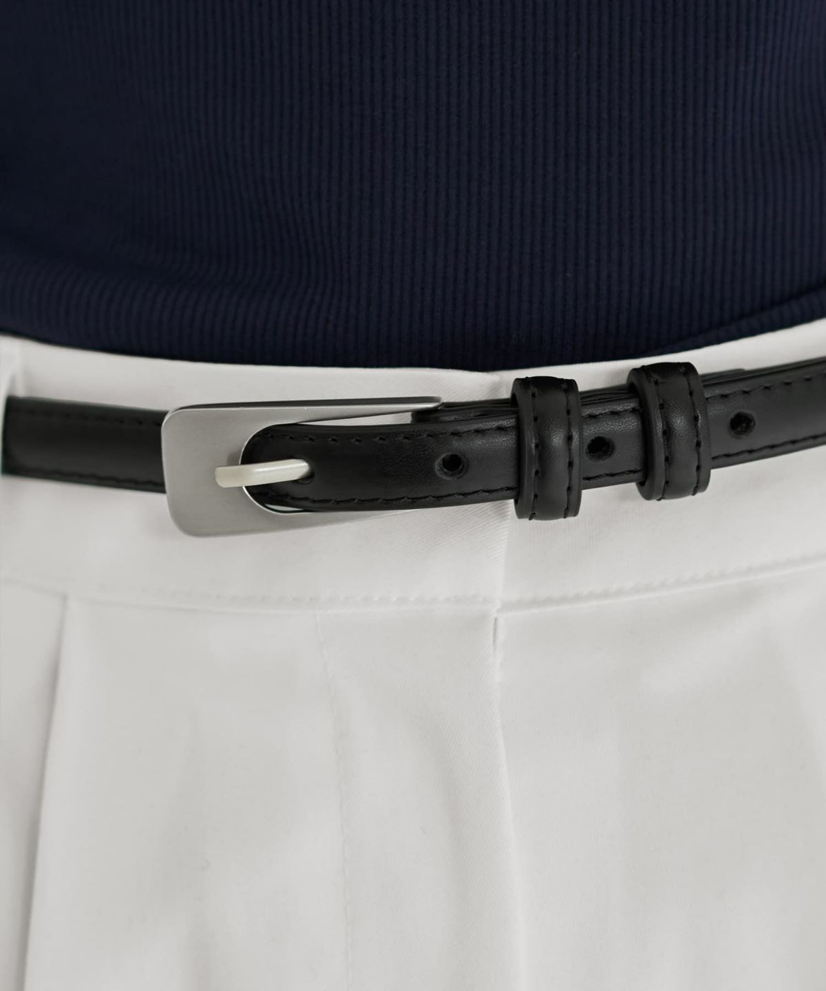 ミニマルスリムリアルレザーベルト