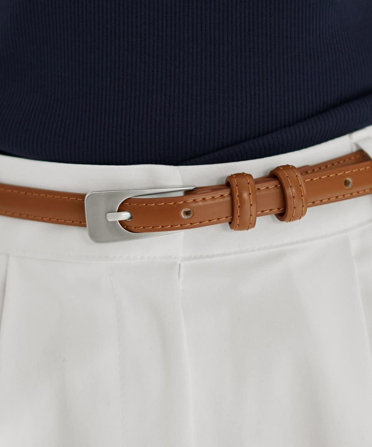 ミニマルスリムリアルレザーベルト