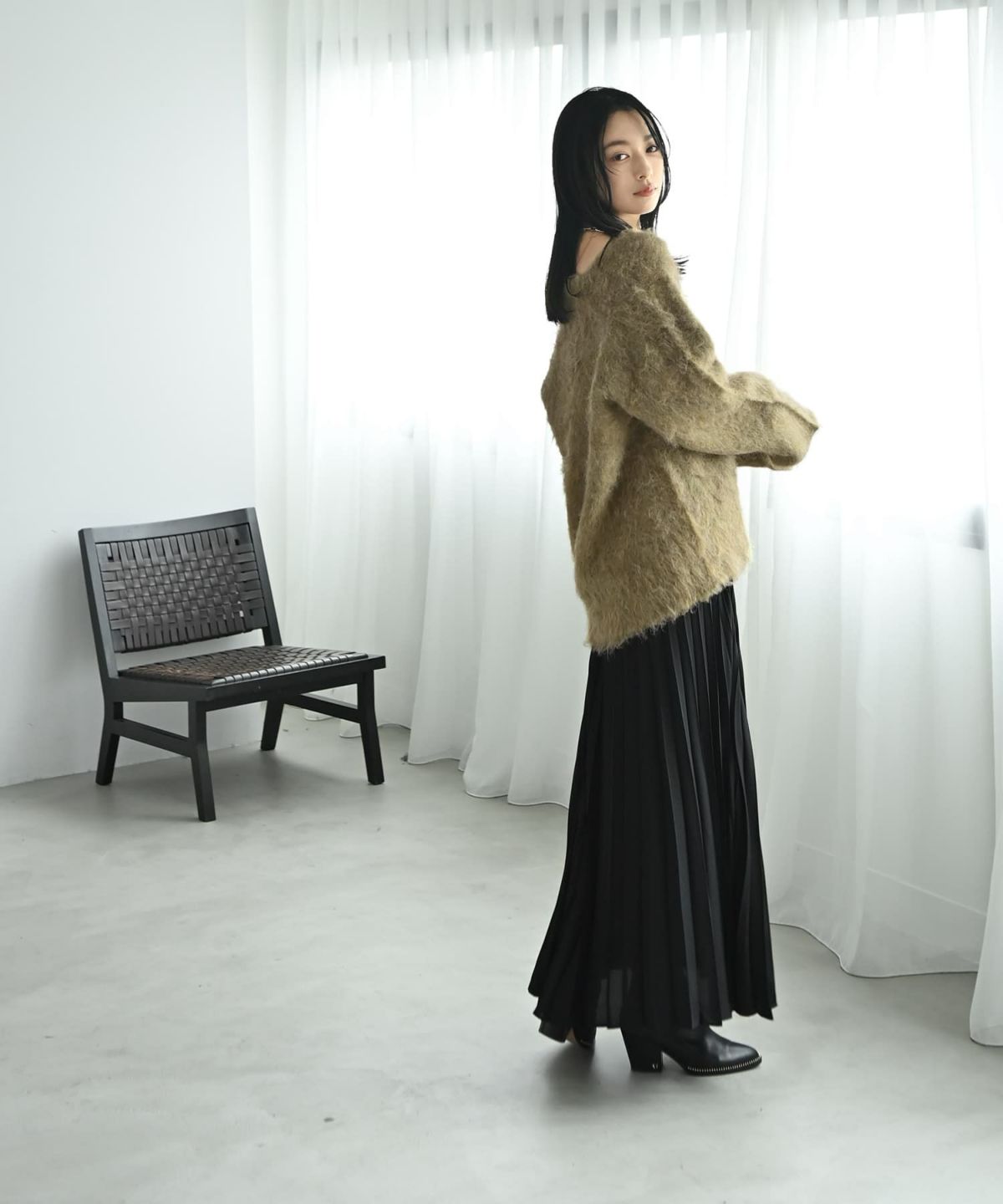 着用イメージ 167cm イエロー