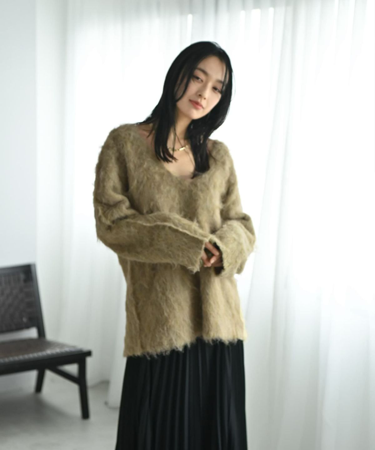 着用イメージ 167cm イエロー