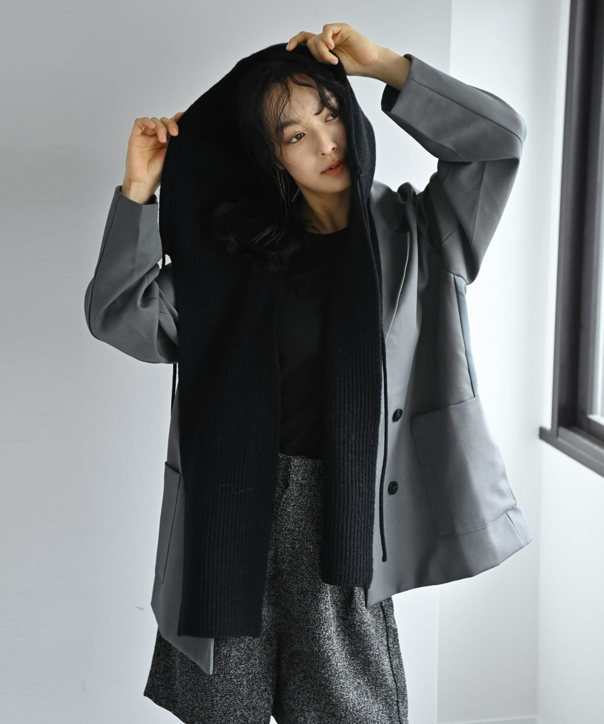 着用イメージ 167cm ブラック