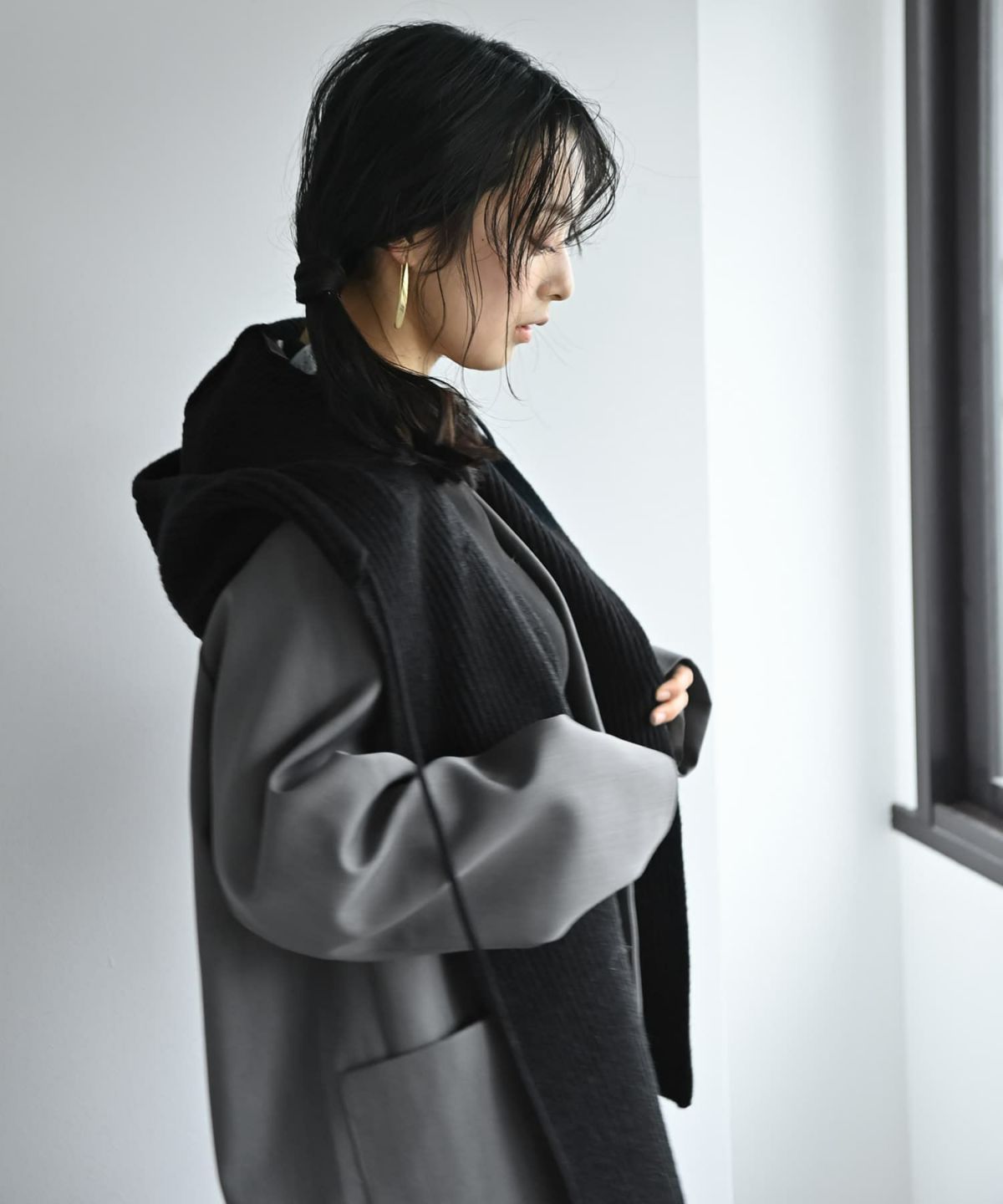 着用イメージ 167cm ブラック