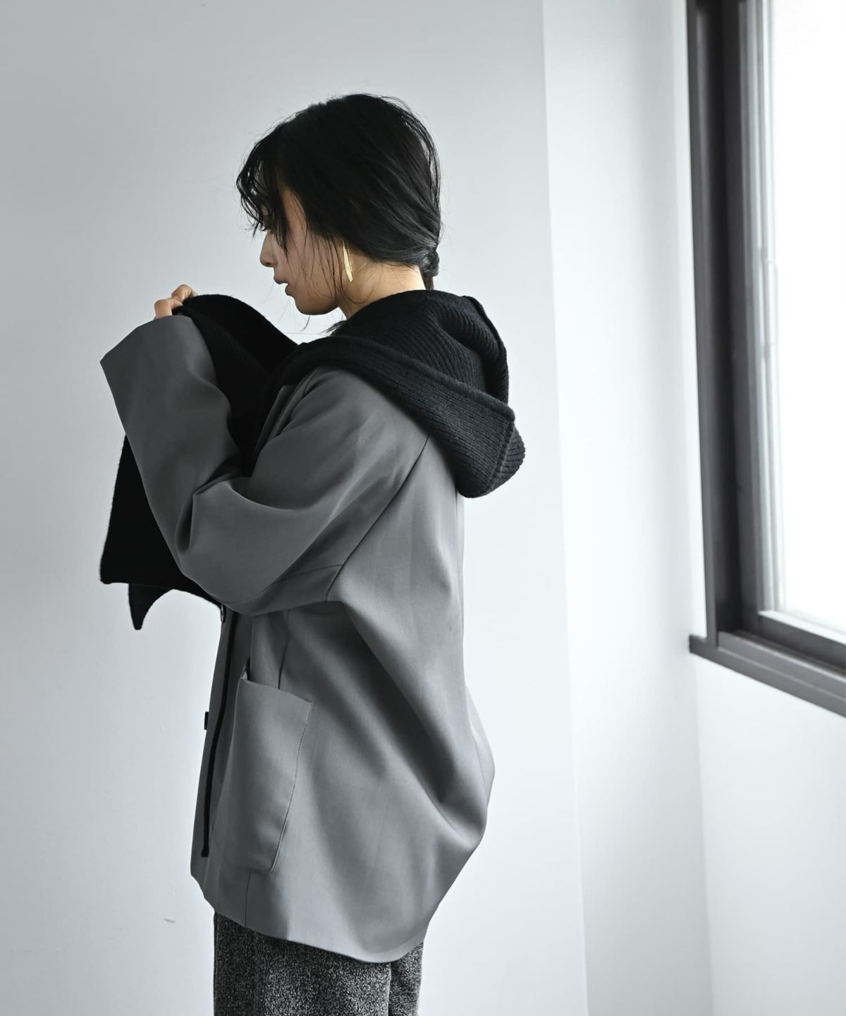 着用イメージ 167cm ブラック