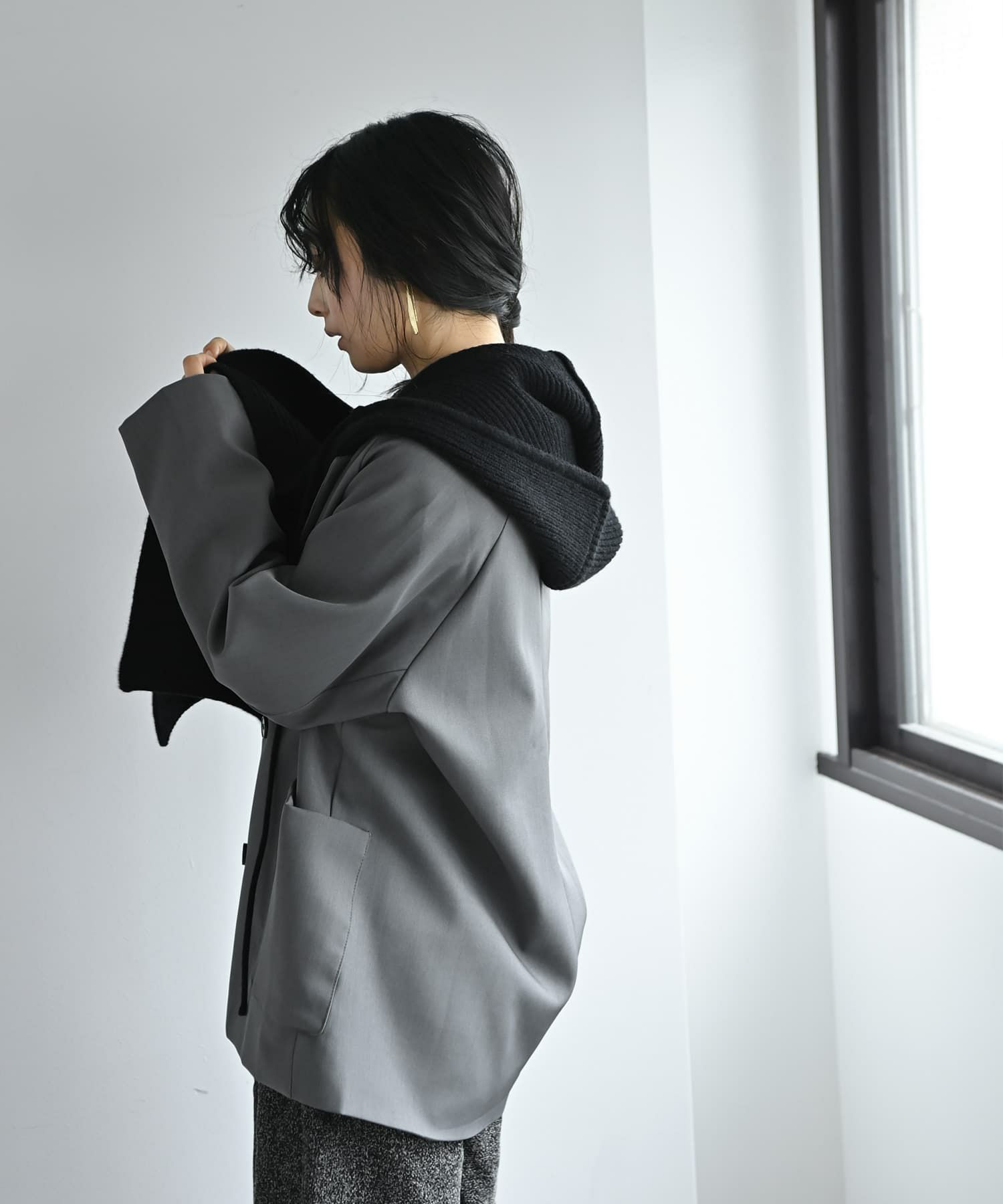 着用イメージ 167cm ブラック
