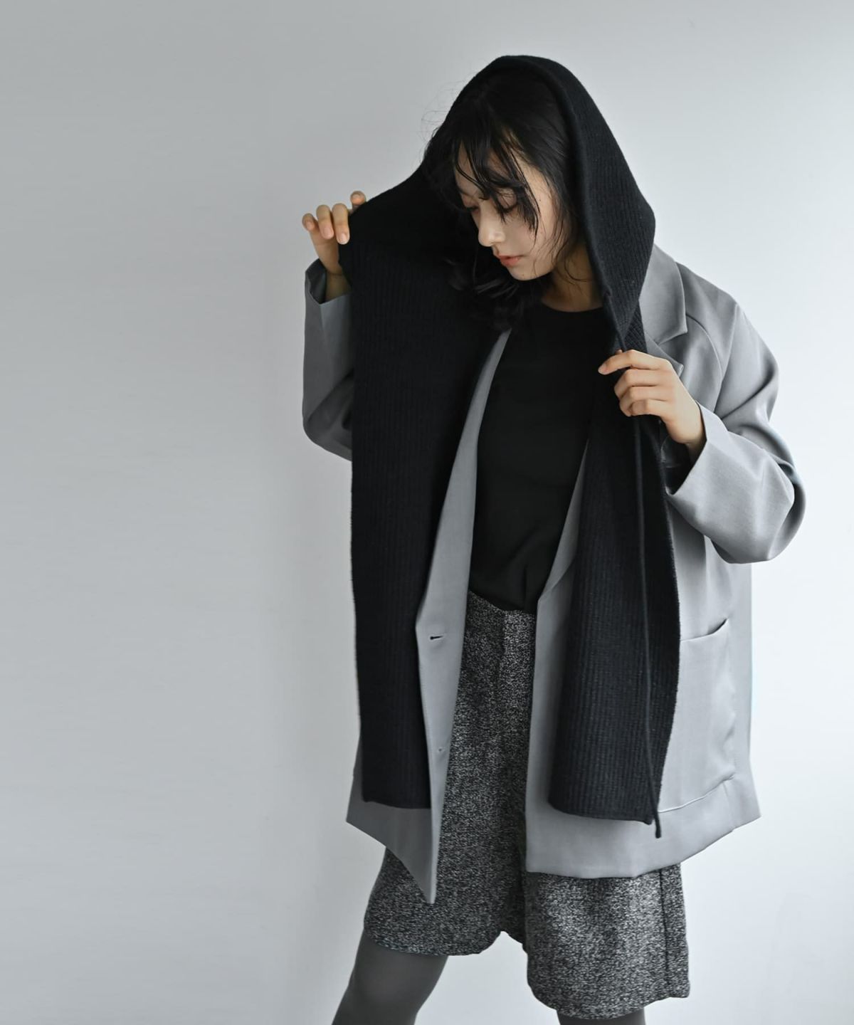 着用イメージ 167cm ブラック