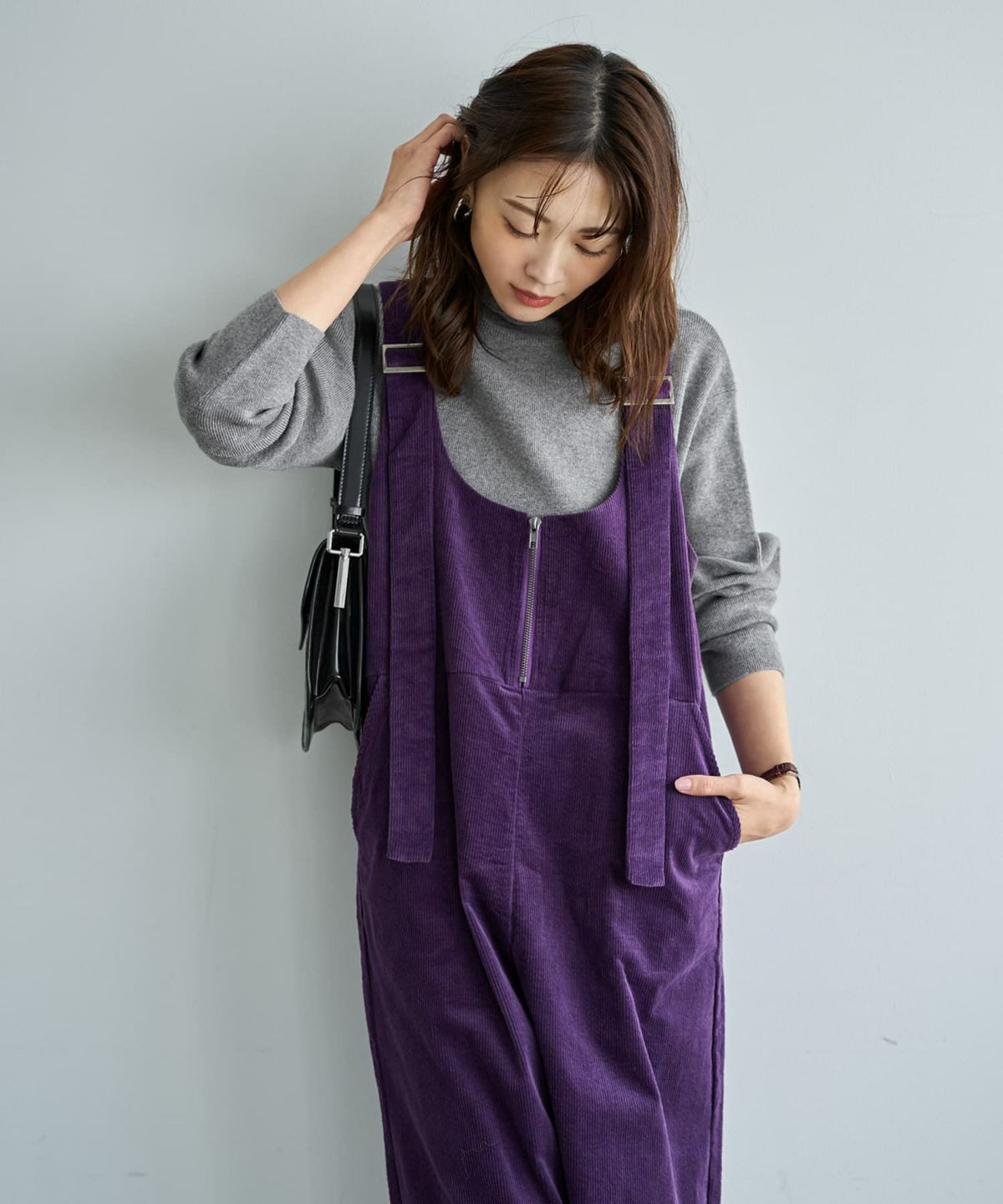 着用イメージ 166cm パープル 02サイズ